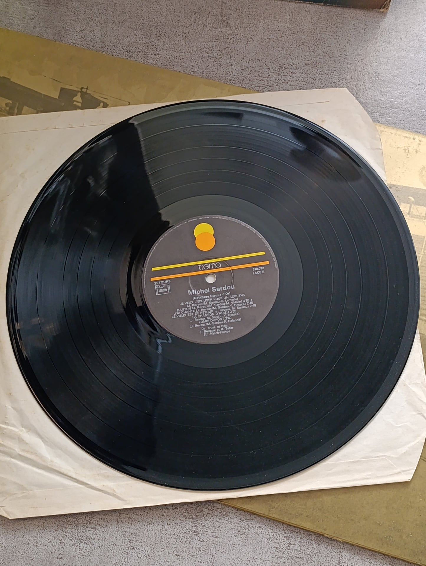 Vinyle 33T Michel Sardou – Disque d’or (Volume double compilation)