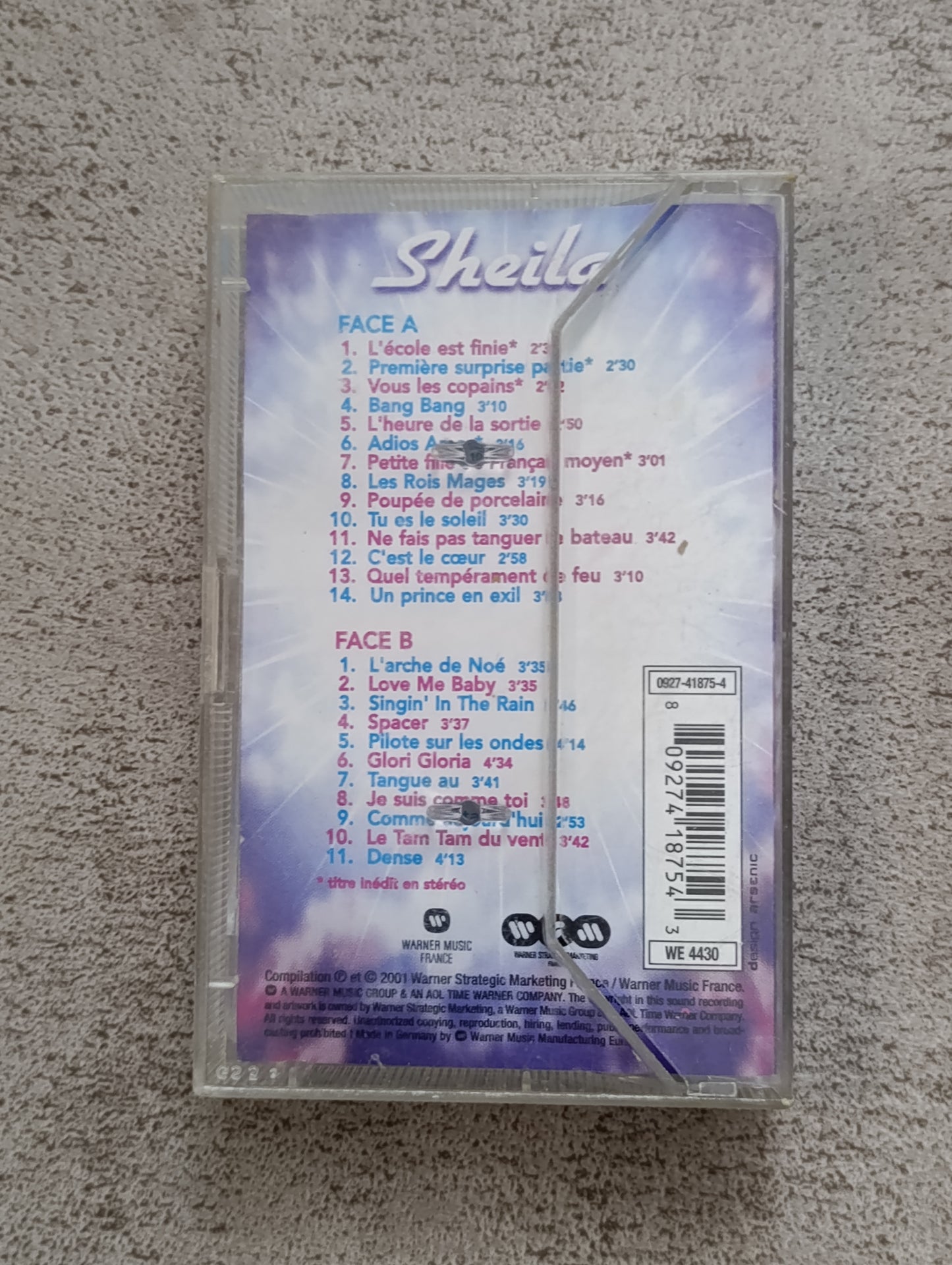 Cassette audio Sheila vintage années 70/80 collection rétro pop française