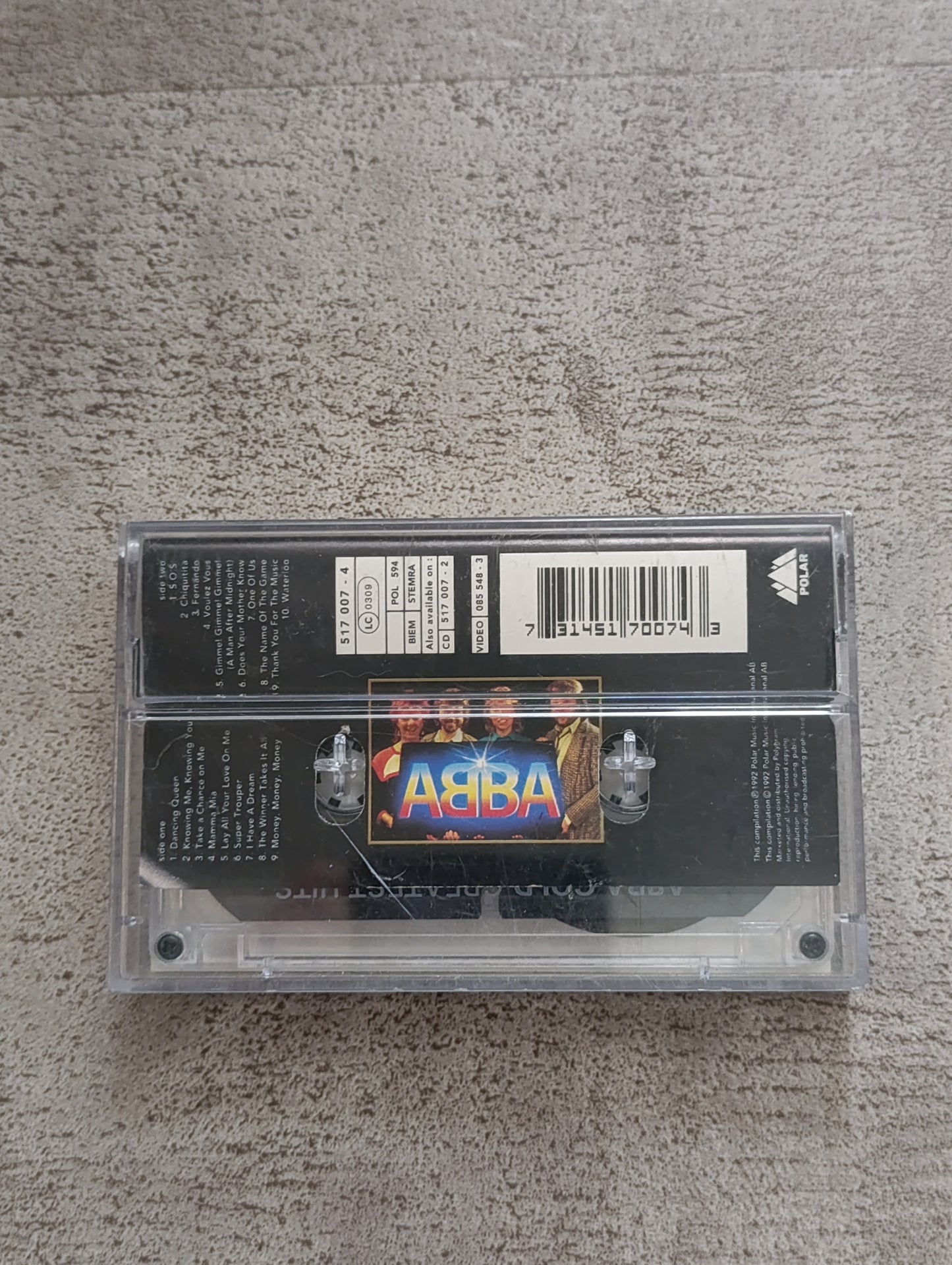 Cassette audio ABBA Gold Greatest Hits vintage pop internationale collection