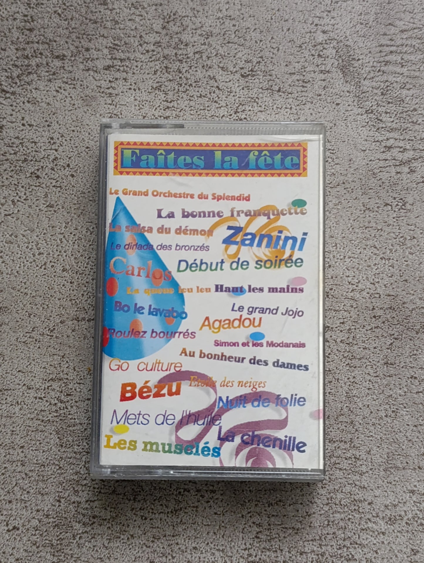 K7 audio Faites la fête compilation cassette ambiance soirée années 80 90