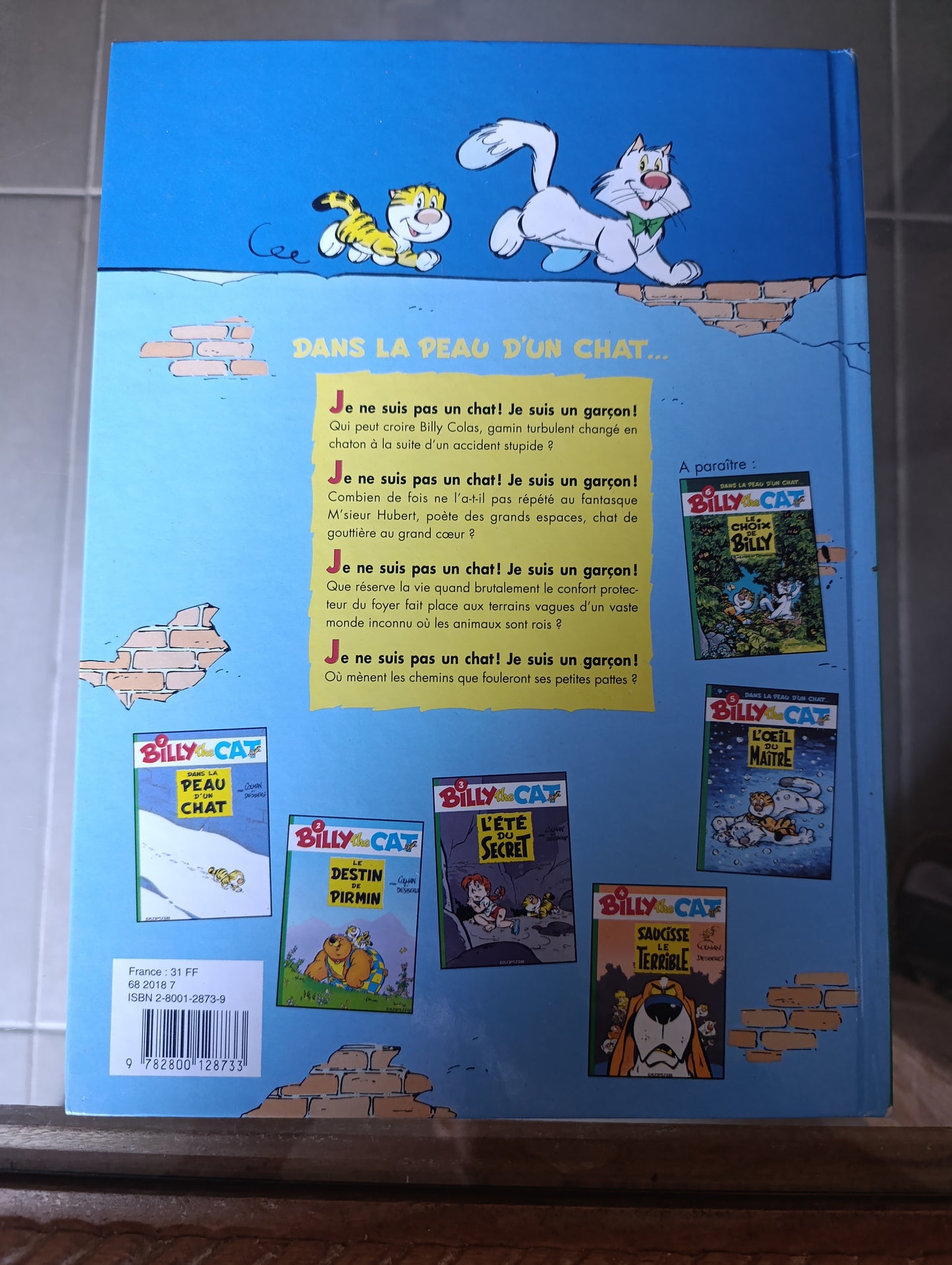 BD Billy the Cat Tome 2 Le Destin de Pirmin Colman Desberg Dupuis édition spéciale