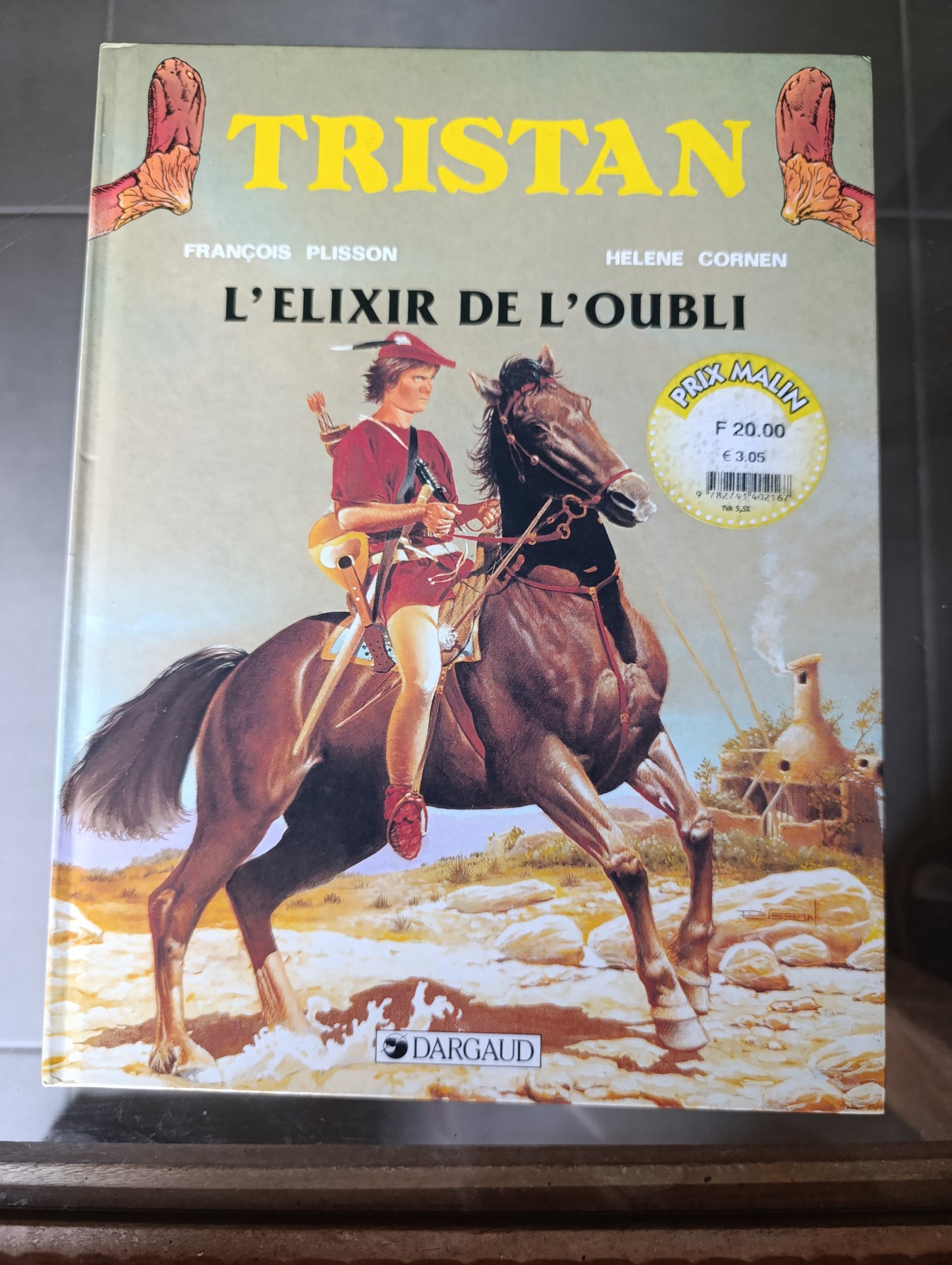 BD Tristan L’élixir de l’oubli Plisson Cornen édition Dargaud aventure historique