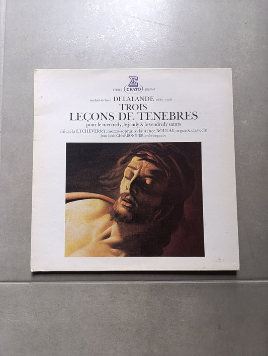 Vinyle 33 tours Delalande Trois Leçons de Ténèbres Erato musique baroque