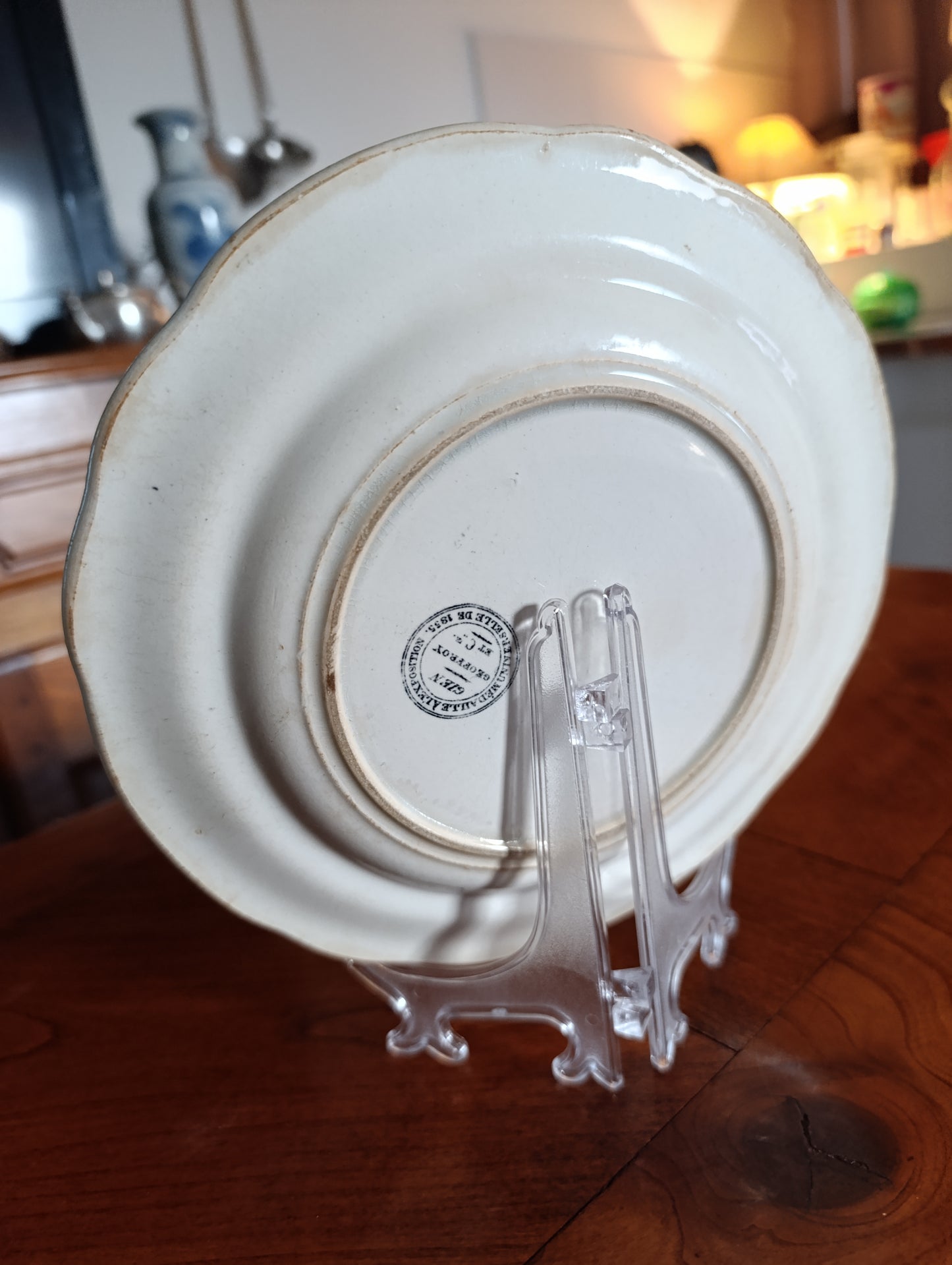 Assiette ancienne Gien Terre de Fer “Les Travaux de la Campagne” n°5