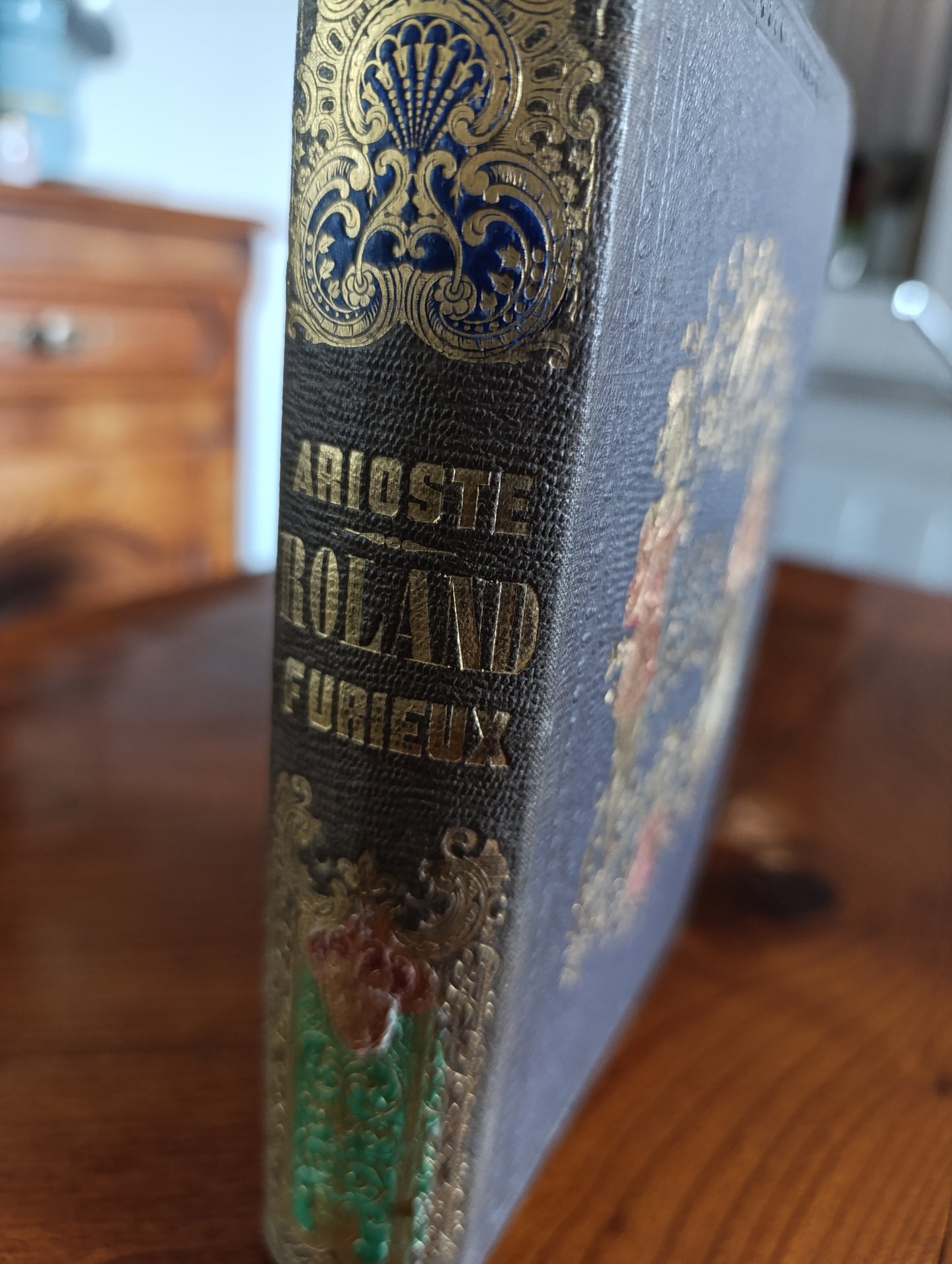 Roland Furieux de L’Arioste – édition illustrée 1847 – reliure romantique dorée