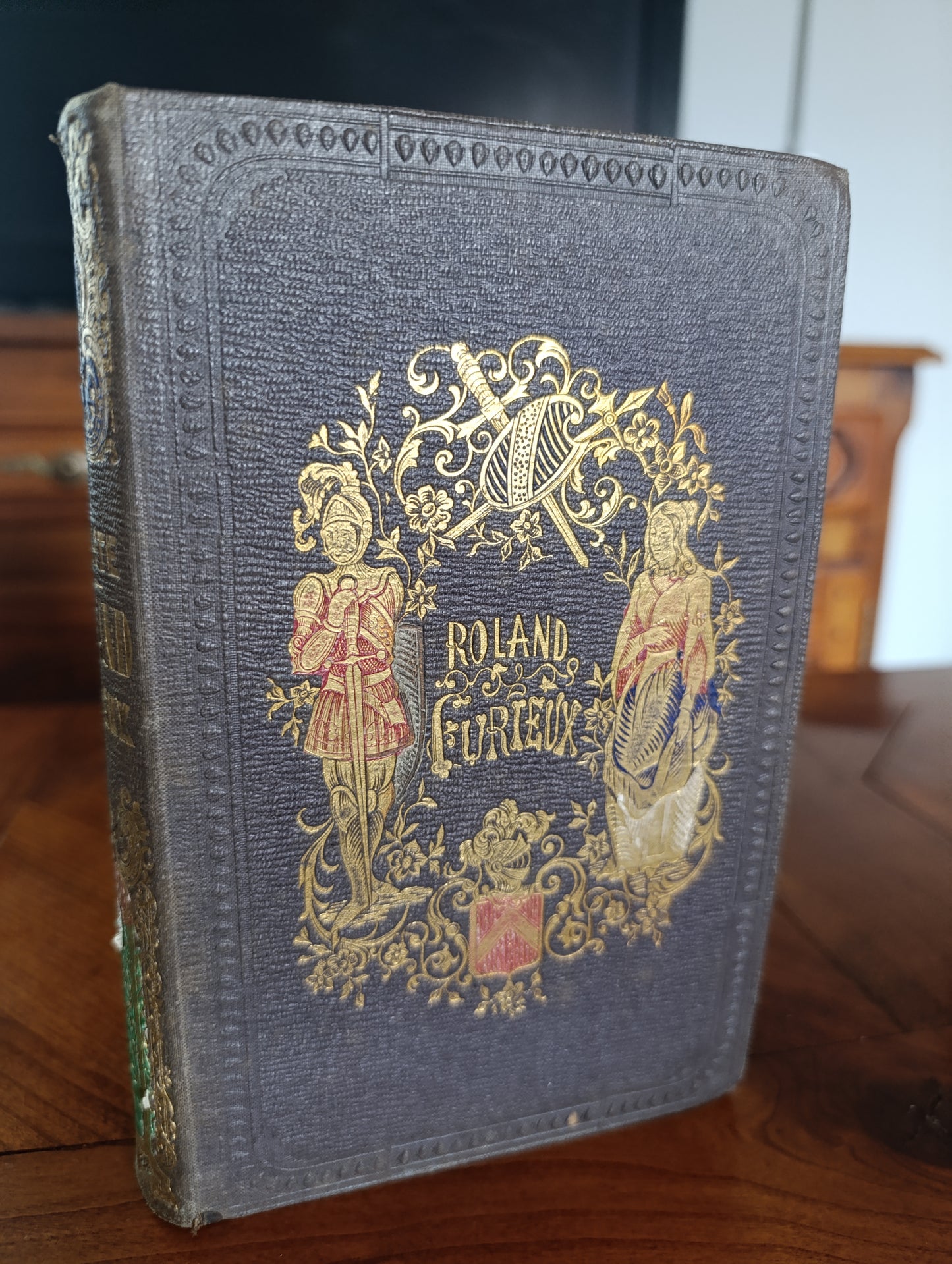 Roland Furieux de L’Arioste – édition illustrée 1847 – reliure romantique dorée