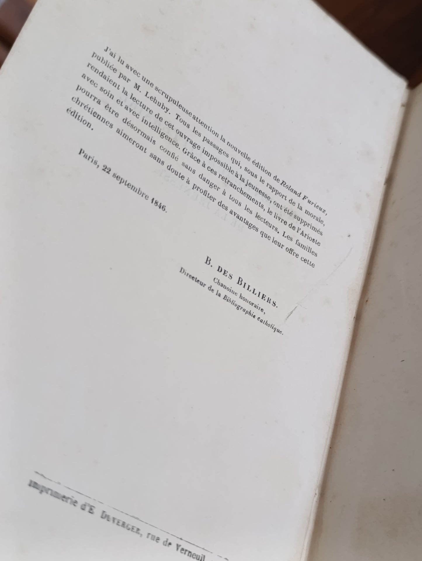 Roland Furieux de L’Arioste – édition illustrée 1847 – reliure romantique dorée