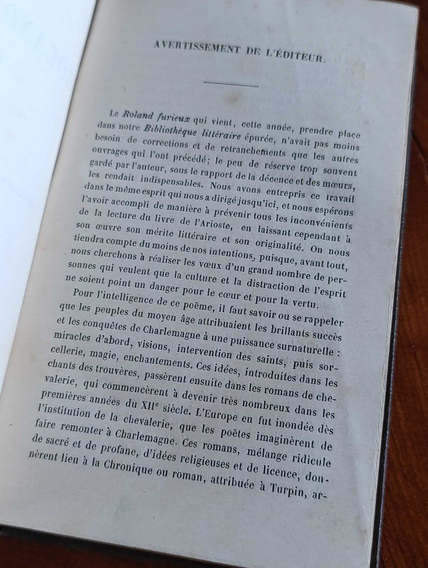 Roland Furieux de L’Arioste – édition illustrée 1847 – reliure romantique dorée