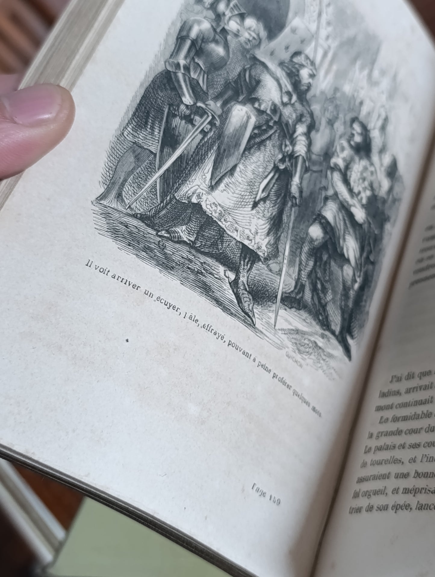 Roland Furieux de L’Arioste – édition illustrée 1847 – reliure romantique dorée