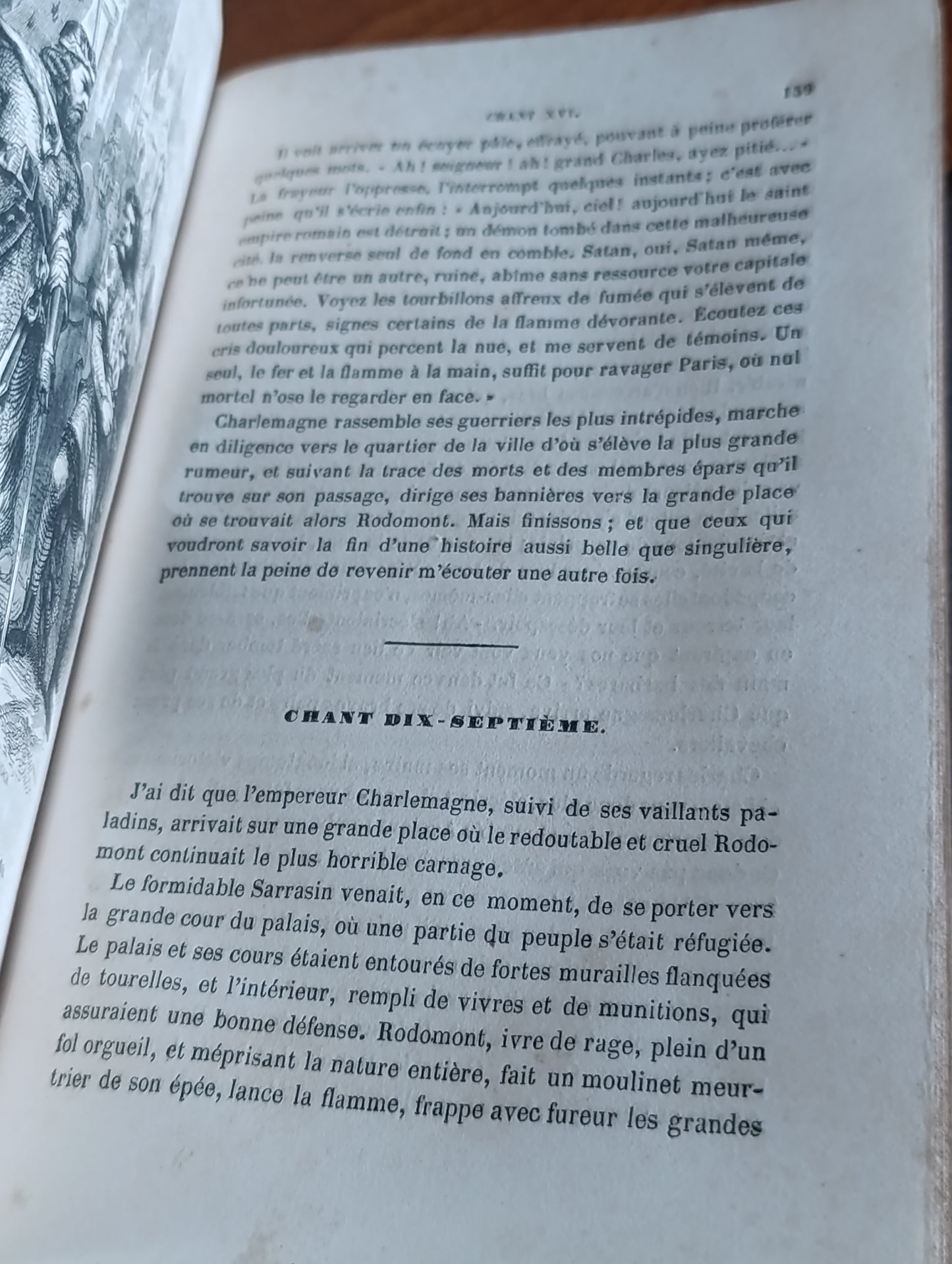 Roland Furieux de L’Arioste – édition illustrée 1847 – reliure romantique dorée