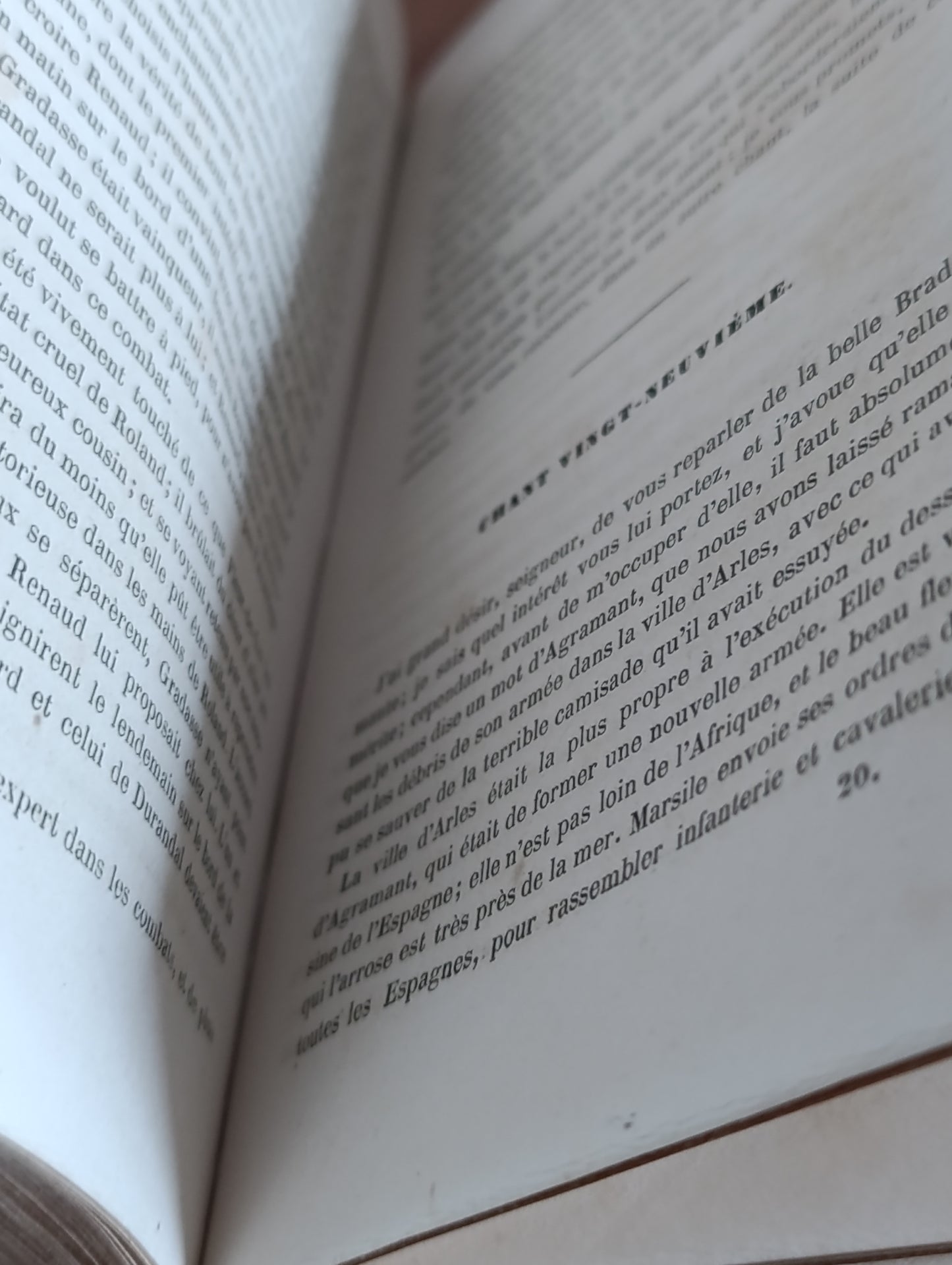 Roland Furieux de L’Arioste – édition illustrée 1847 – reliure romantique dorée