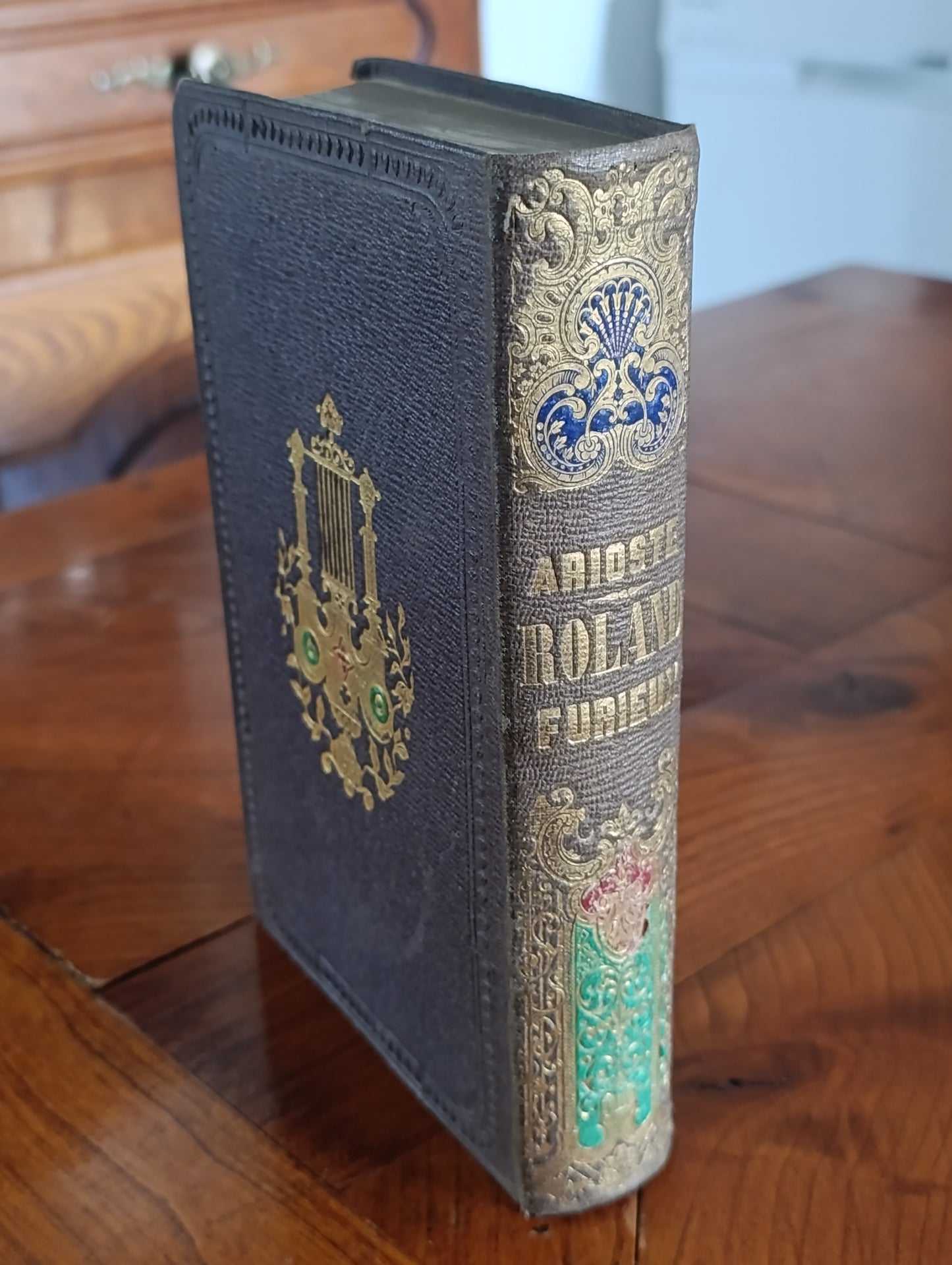 Roland Furieux de L’Arioste – édition illustrée 1847 – reliure romantique dorée