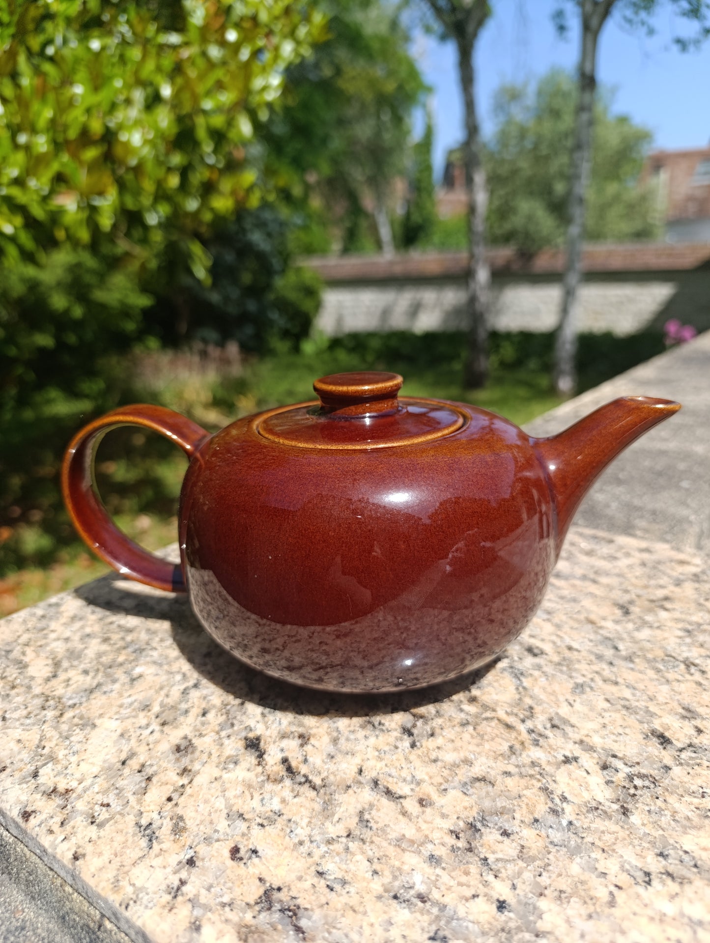 Théière vintage en grès brun West Germany – céramique allemande rétro