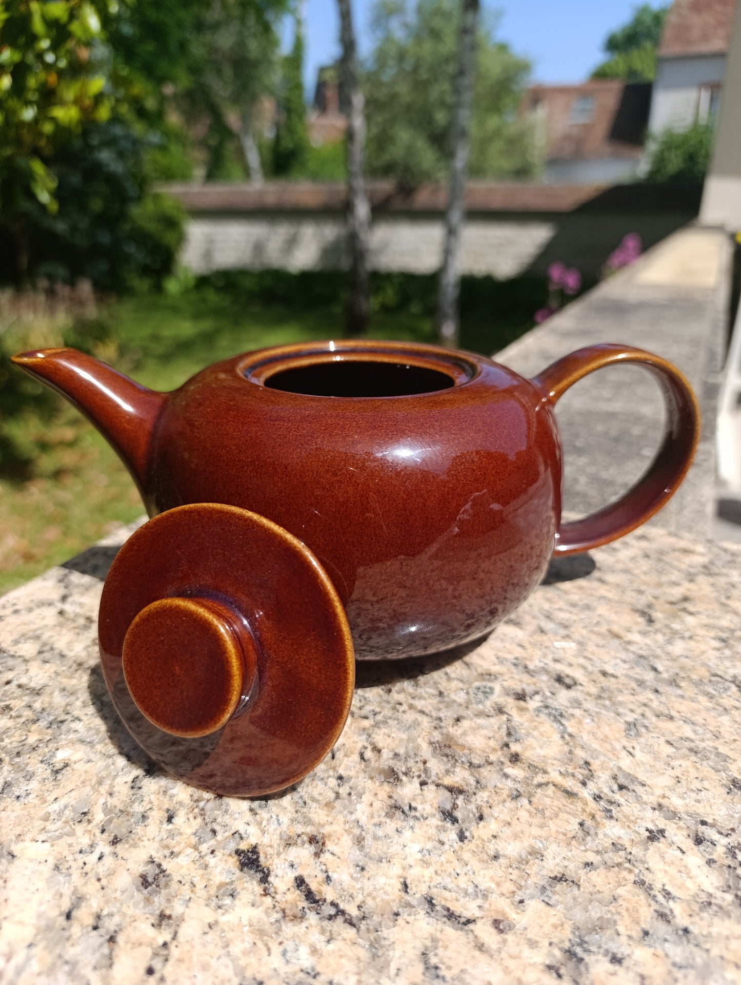 Théière vintage en grès brun West Germany – céramique allemande rétro