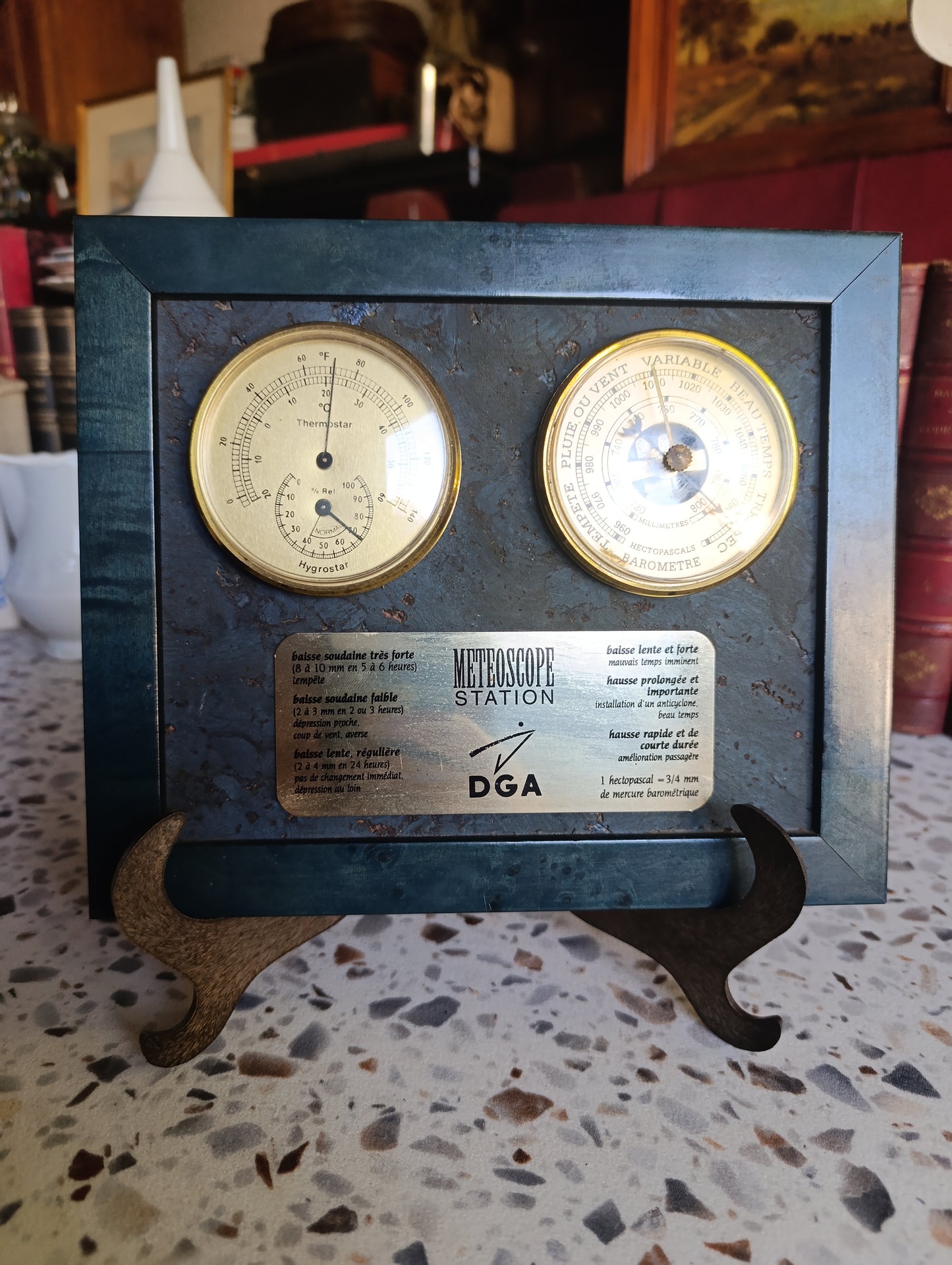 Station météo vintage DGA – Baromètre Thermomètre Hygromètre – Météoscope