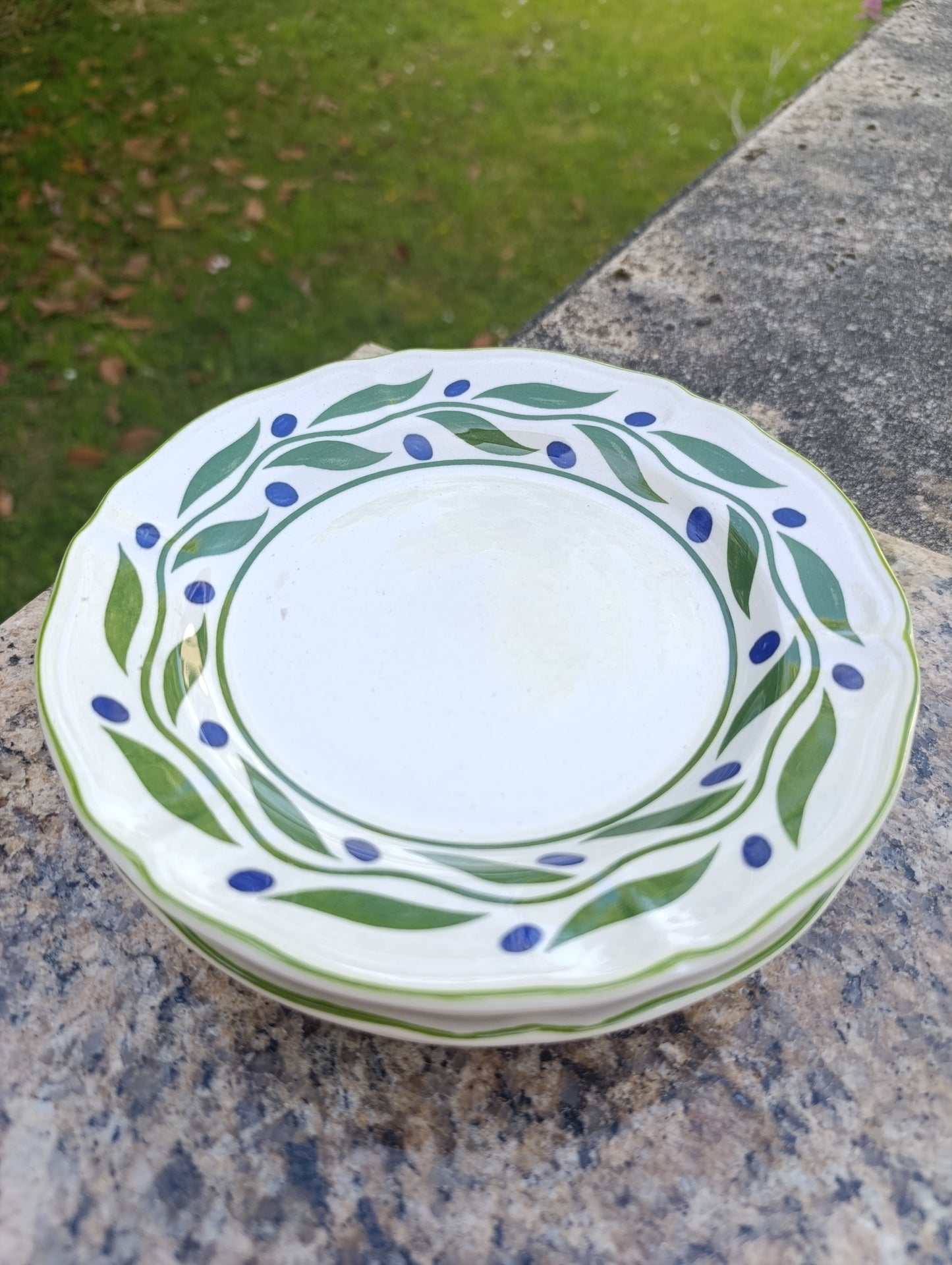 Lot de 4 assiettes à dessert décor olives Tablemates Daily Dining 19 cm