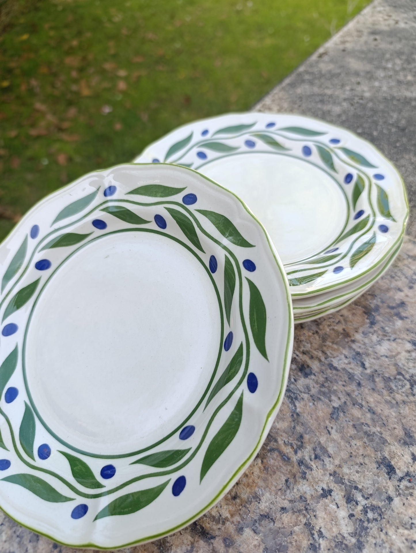 Lot de 4 assiettes à dessert décor olives Tablemates Daily Dining 19 cm