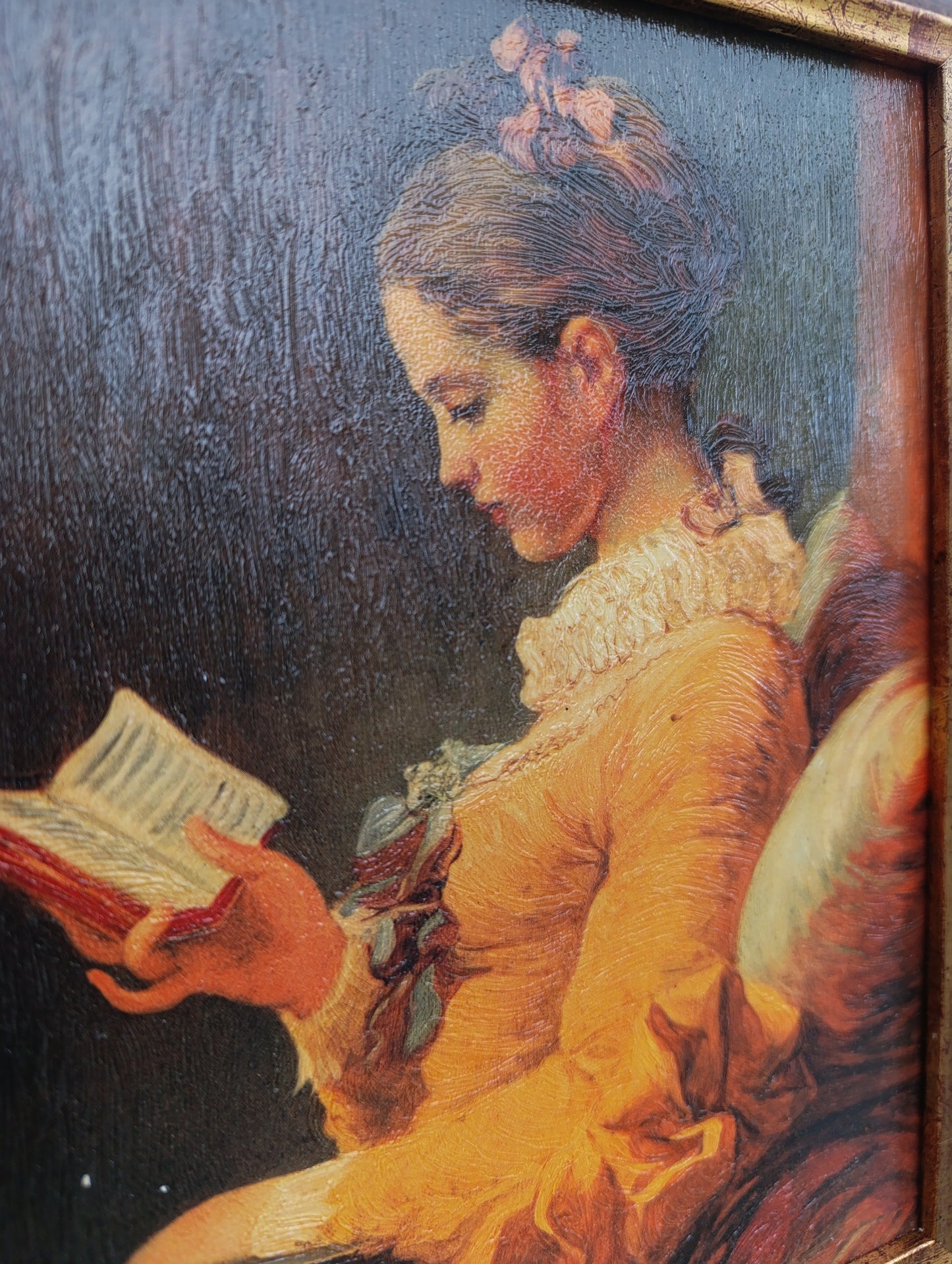 Cadre reproduction J.H. Fragonard – La Liseuse – Encadrements Artistiques Européens