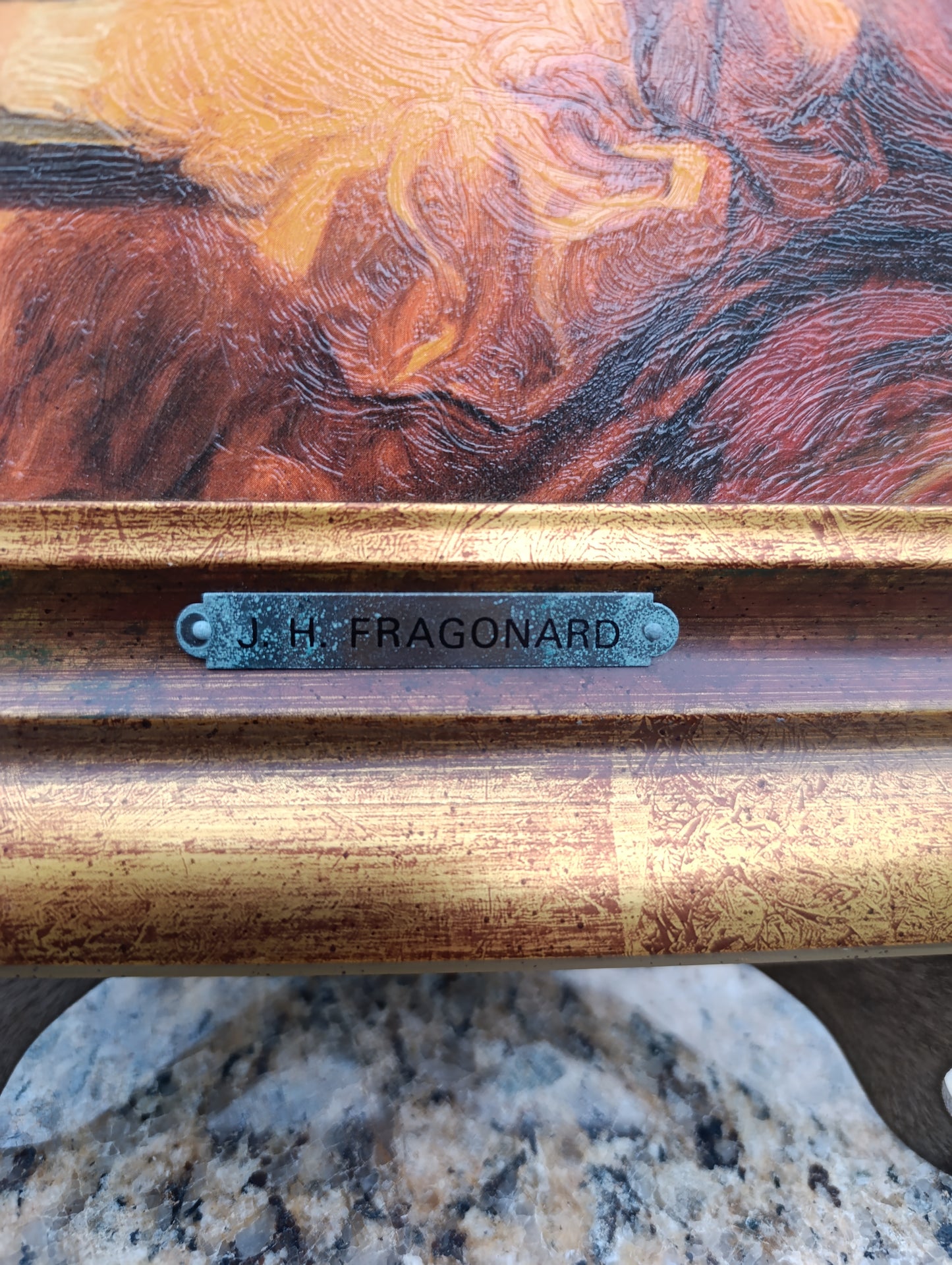 Cadre reproduction J.H. Fragonard – La Liseuse – Encadrements Artistiques Européens