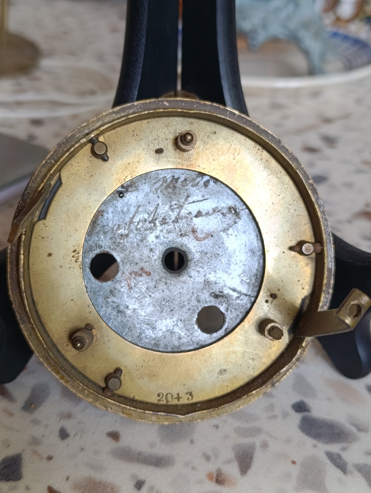 Cadran ancien émaillé Raingo Frères Paris pour pendule horloge XIXe siècle