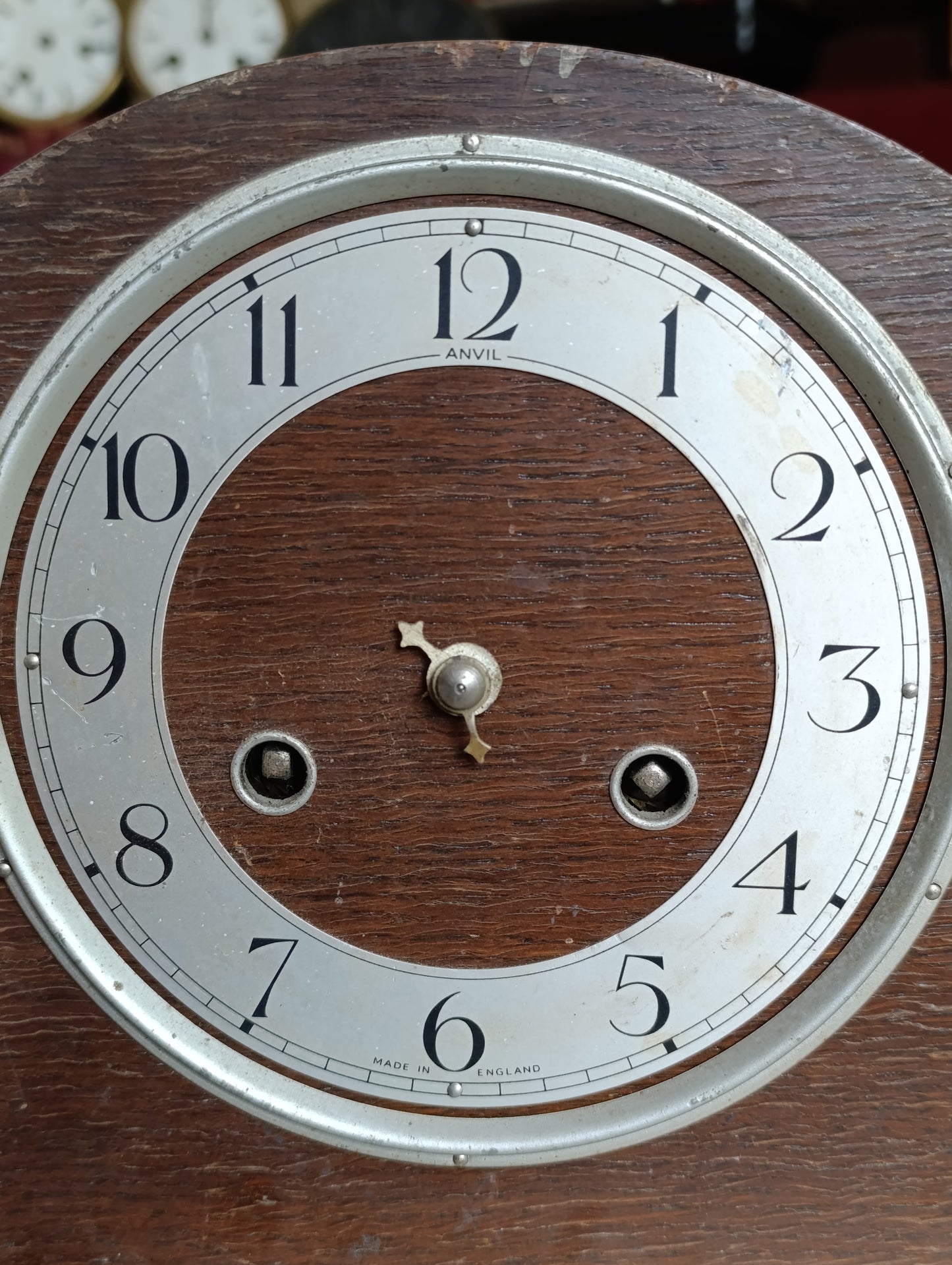 Pendule de cheminée Anvil British Clocks à restaurer – Mouvement mécanique anglais