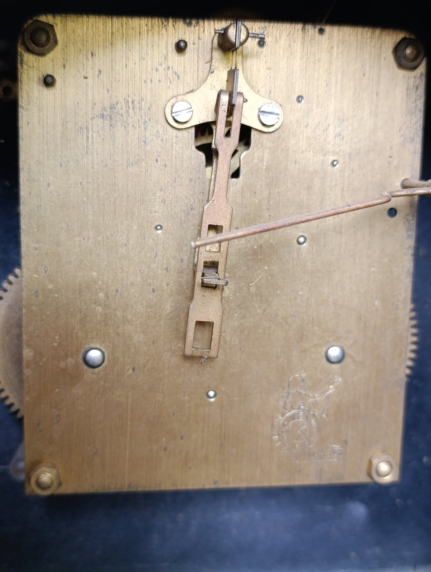 Pendule de cheminée Anvil British Clocks à restaurer – Mouvement mécanique anglais