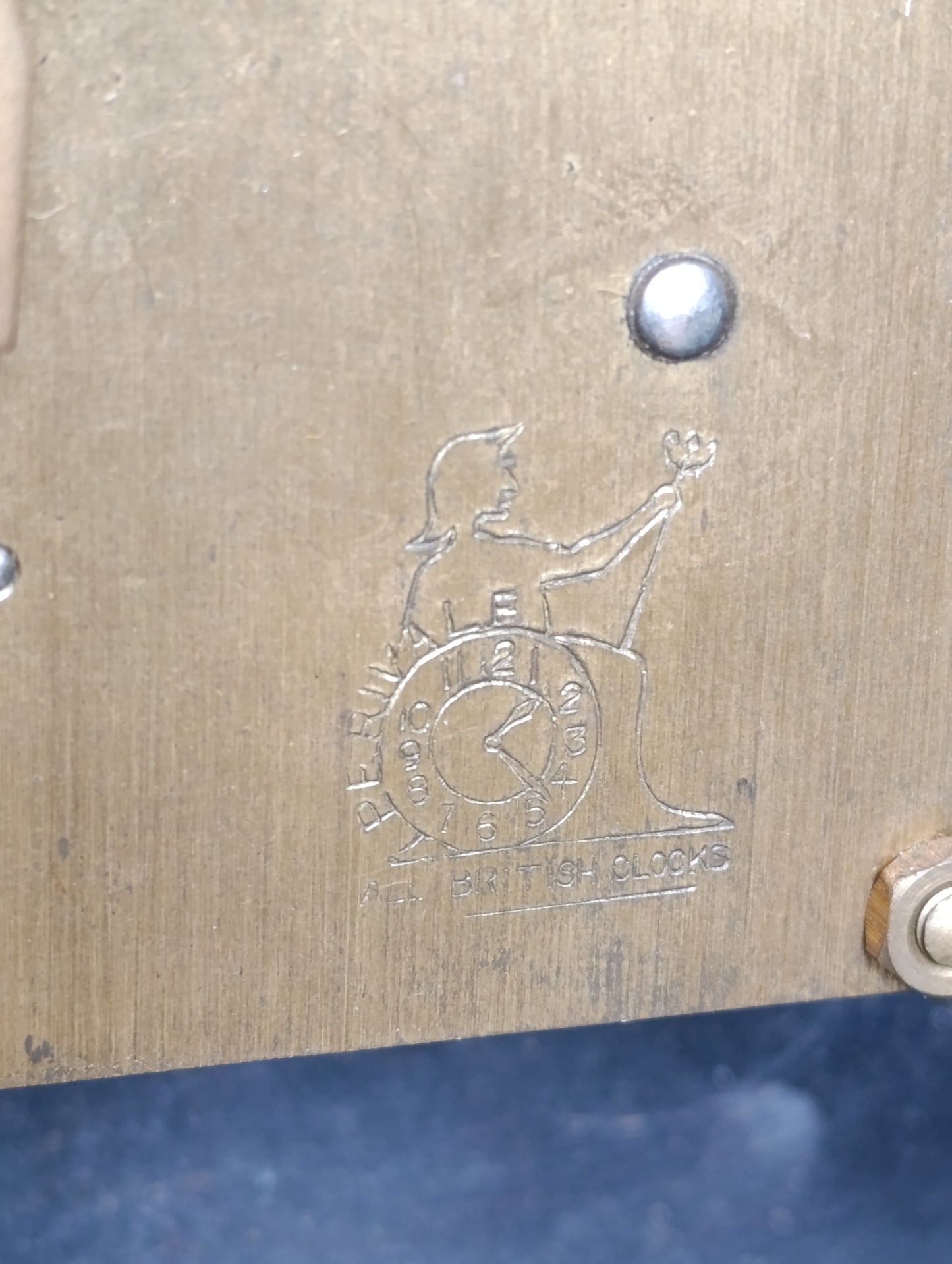 Pendule de cheminée Anvil British Clocks à restaurer – Mouvement mécanique anglais