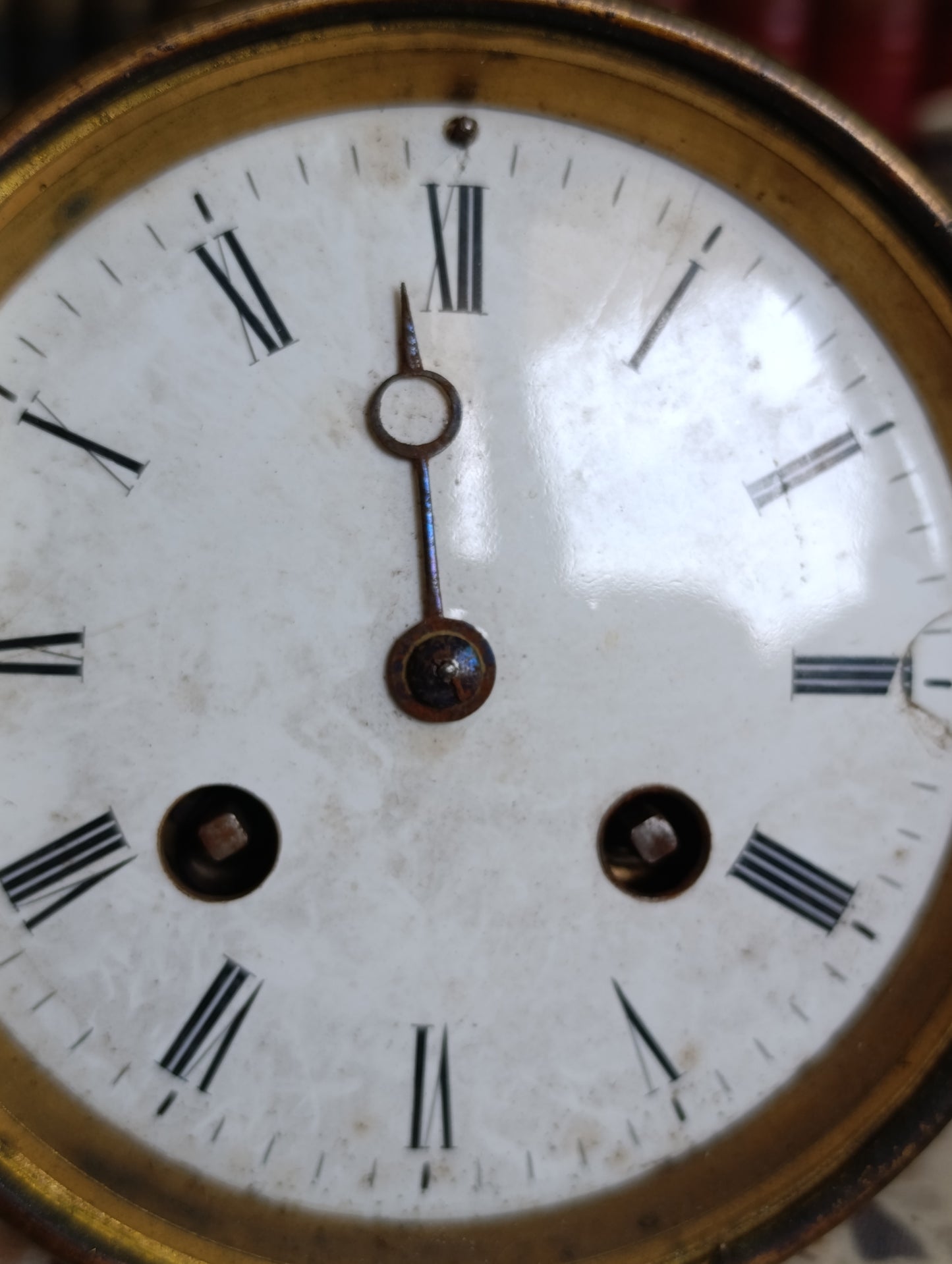 Mécanisme de pendule ancienne à balancier – Pour restauration ou pièces – XIXe siècle