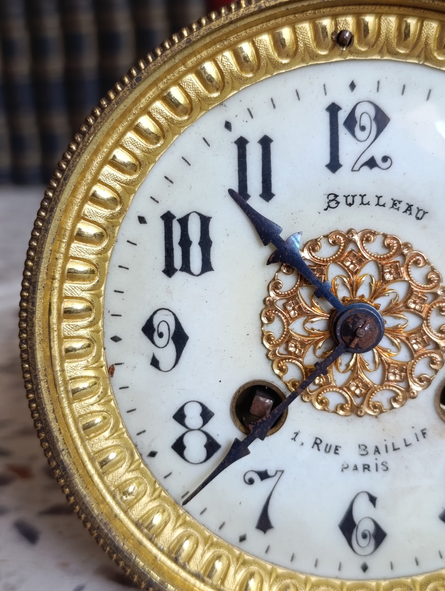 Mouvement de Pendule Ancienne Bulleau Paris Cadran Émaillé XIXe Siècle à Sonnerie