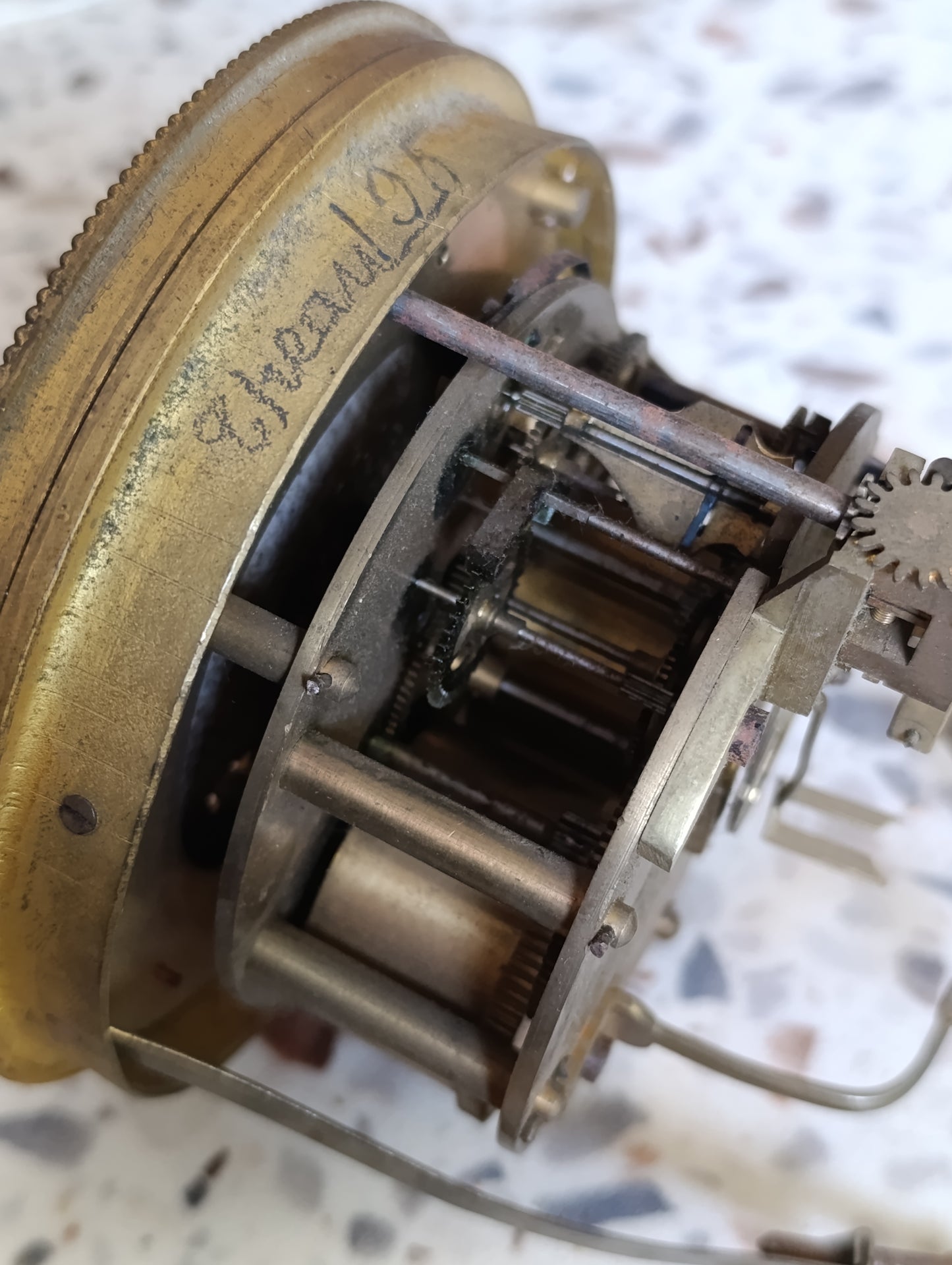 Mouvement de Pendule Ancienne Bulleau Paris Cadran Émaillé XIXe Siècle à Sonnerie
