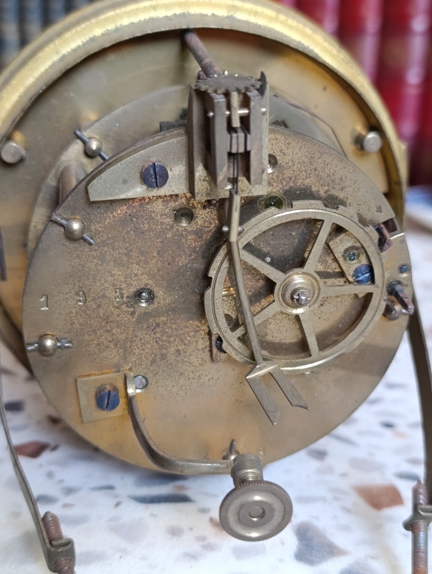 Mouvement de Pendule Ancienne Bulleau Paris Cadran Émaillé XIXe Siècle à Sonnerie