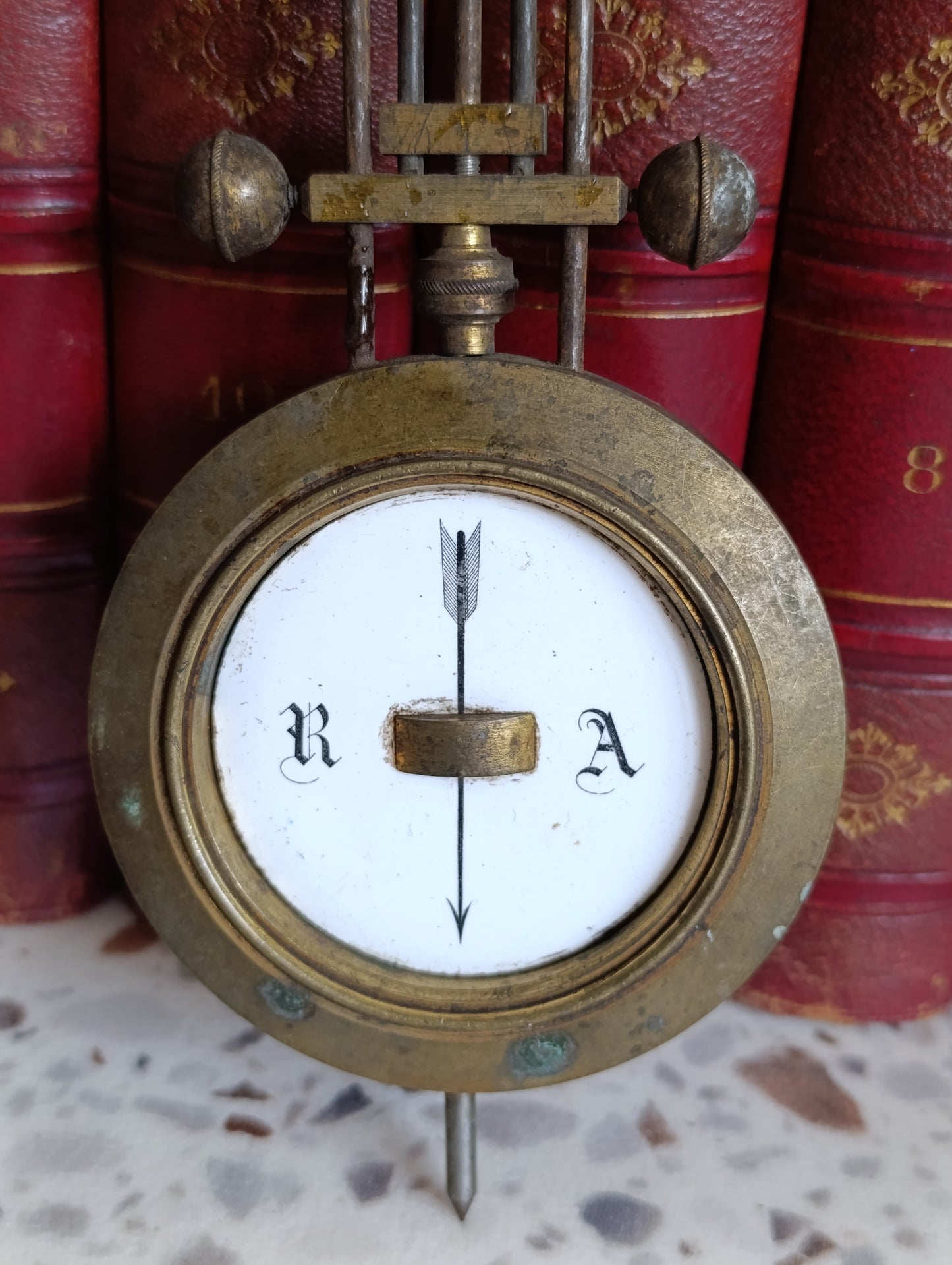 Balancier de Compensation Ancien pour Pendule Régulateur en Laiton et Acier