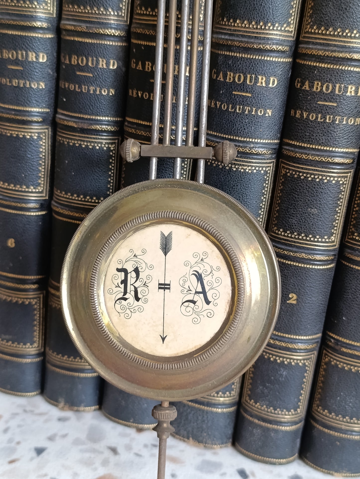 Balancier Régulateur Ancien RA pour Pendule de Précision en Laiton et Acier
