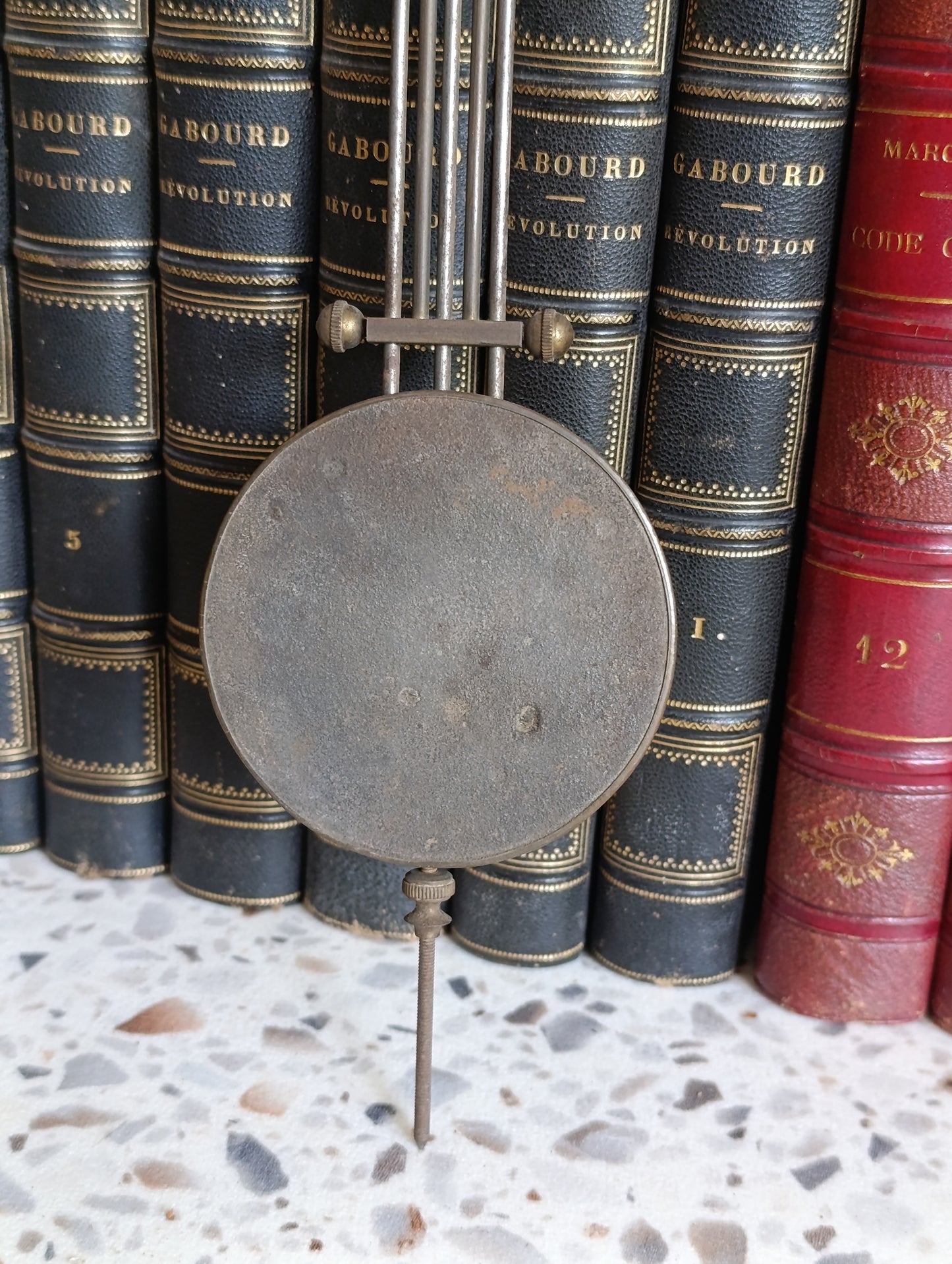 Balancier Régulateur Ancien RA pour Pendule de Précision en Laiton et Acier