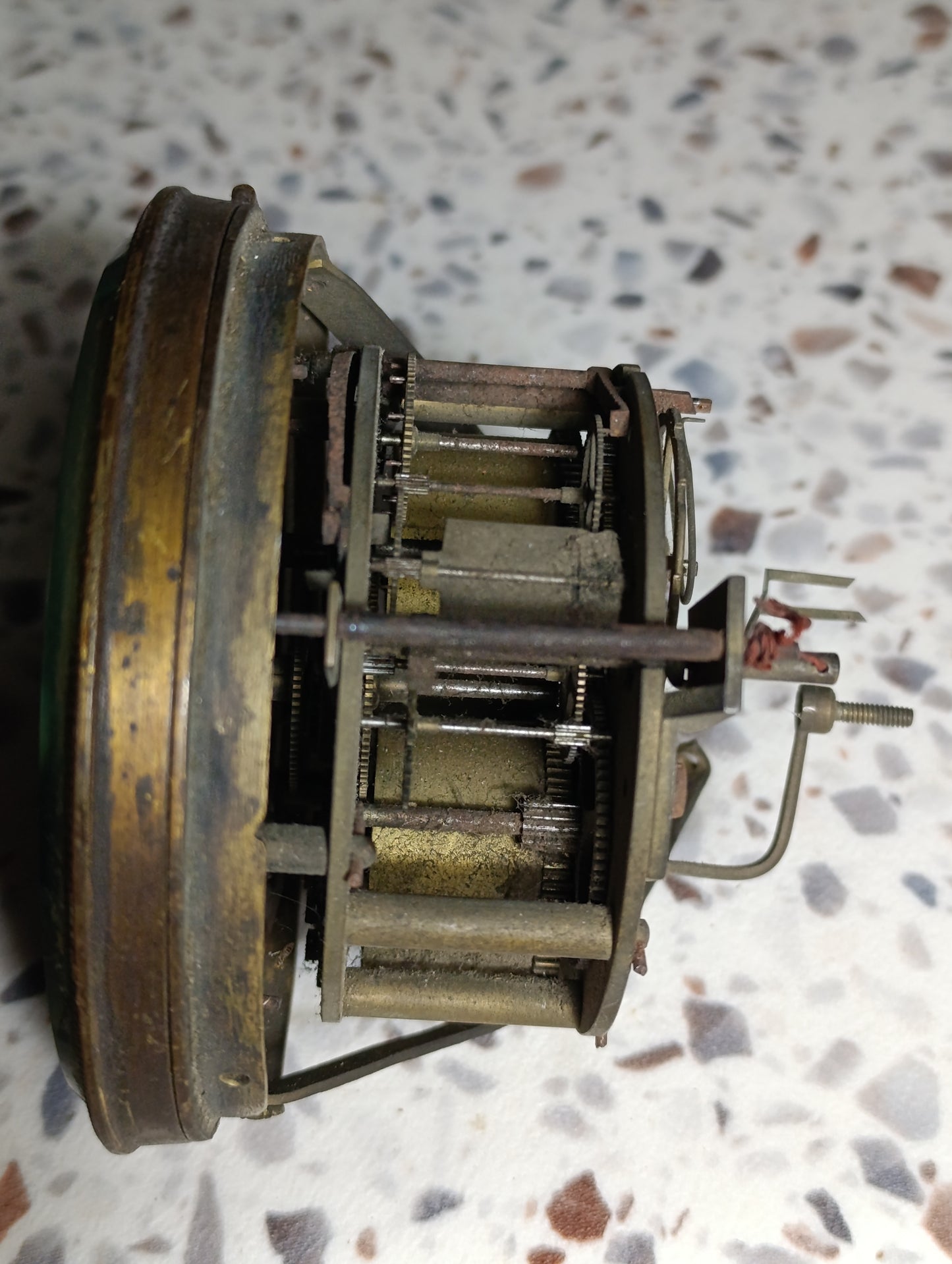 Mouvement de Pendule Ancien Gorini Frères &amp; Cie Paris avec Cadran Émaillé