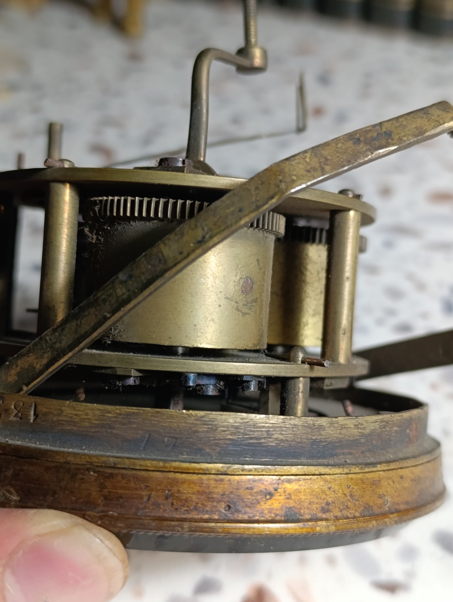 Mouvement de Pendule Ancien Gorini Frères &amp; Cie Paris avec Cadran Émaillé