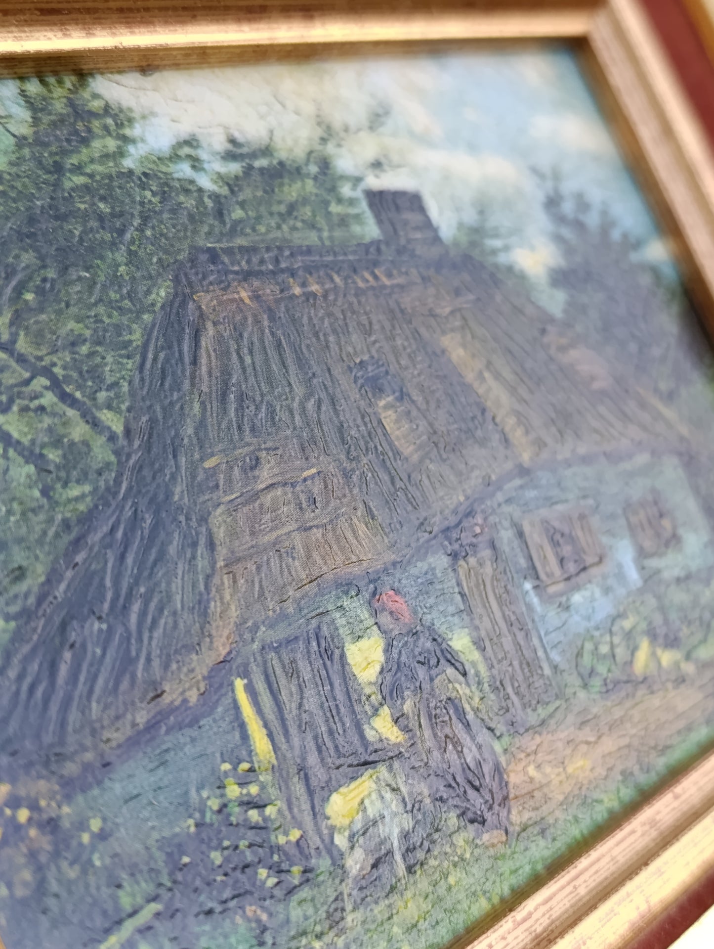 Reproduction encadrée Vincent Van Gogh – Chaumière rustique – Cadre bois 20 × 24 cm