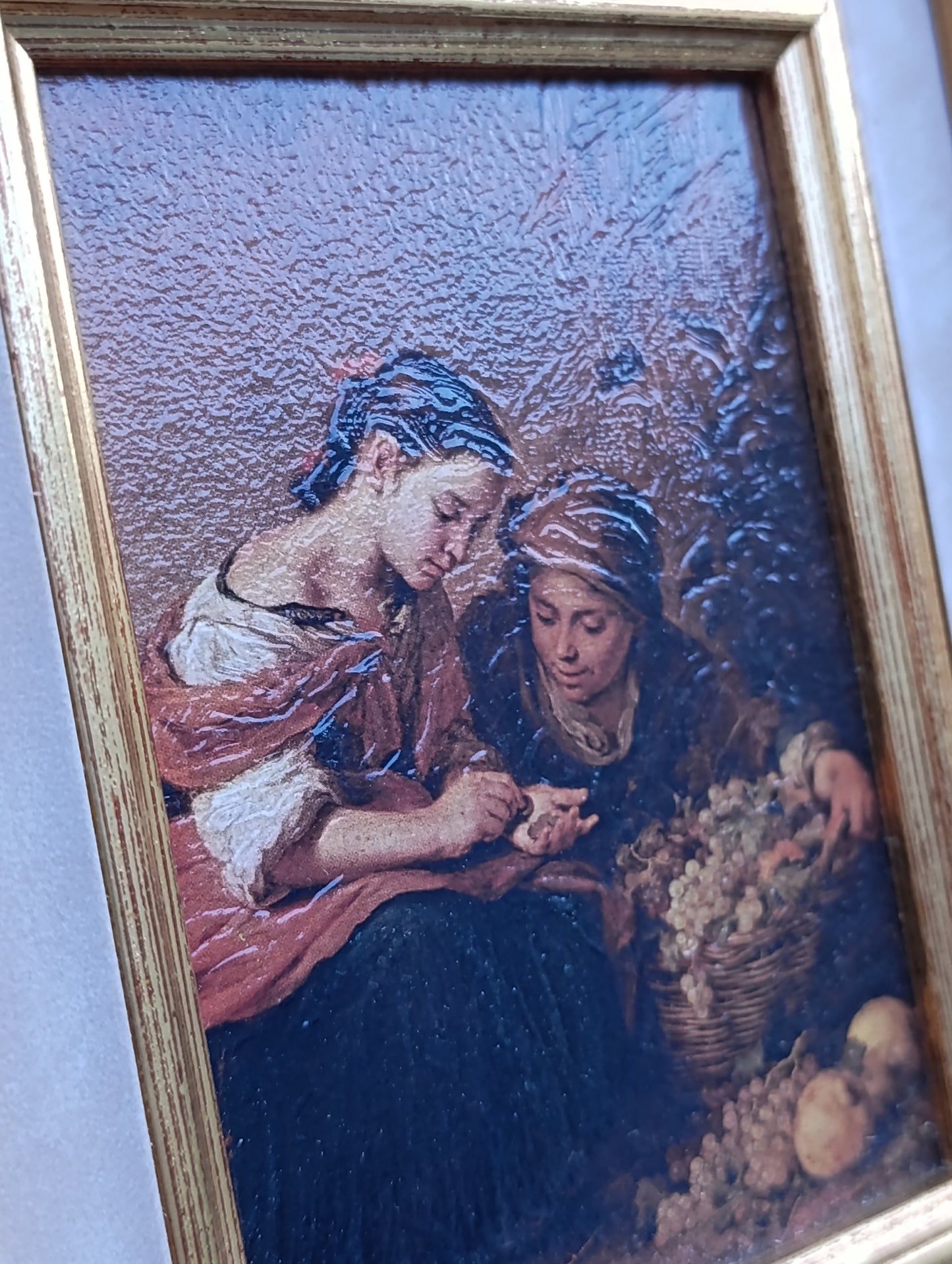 Reproduction encadrée Bartolomé Esteban Murillo – Scène de genre – Cadre doré 24 × 20 cm