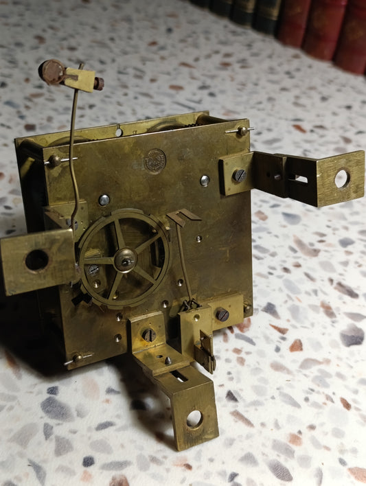 Mécanisme de pendule ancienne Japy avec balancier et suspension