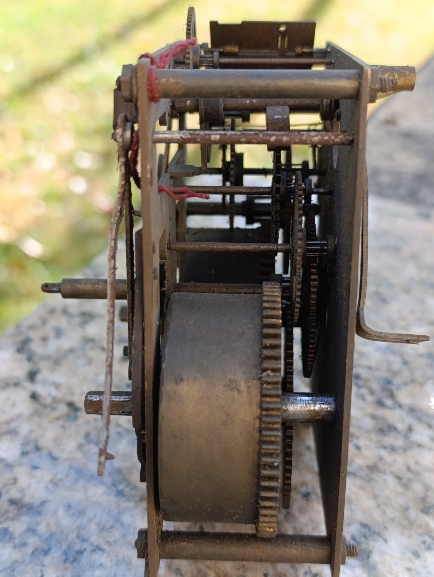 Mouvement ancien d'horloge comtoise 16 cm à restaurer – mécanique complète pour pièces