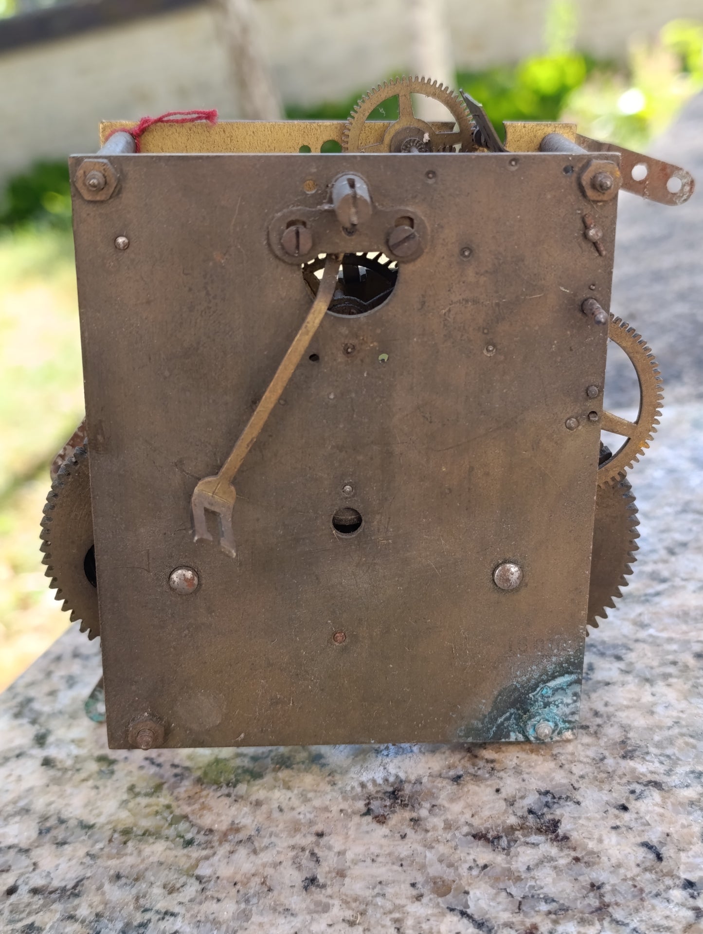 Mouvement ancien d'horloge comtoise 16 cm à restaurer – mécanique complète pour pièces