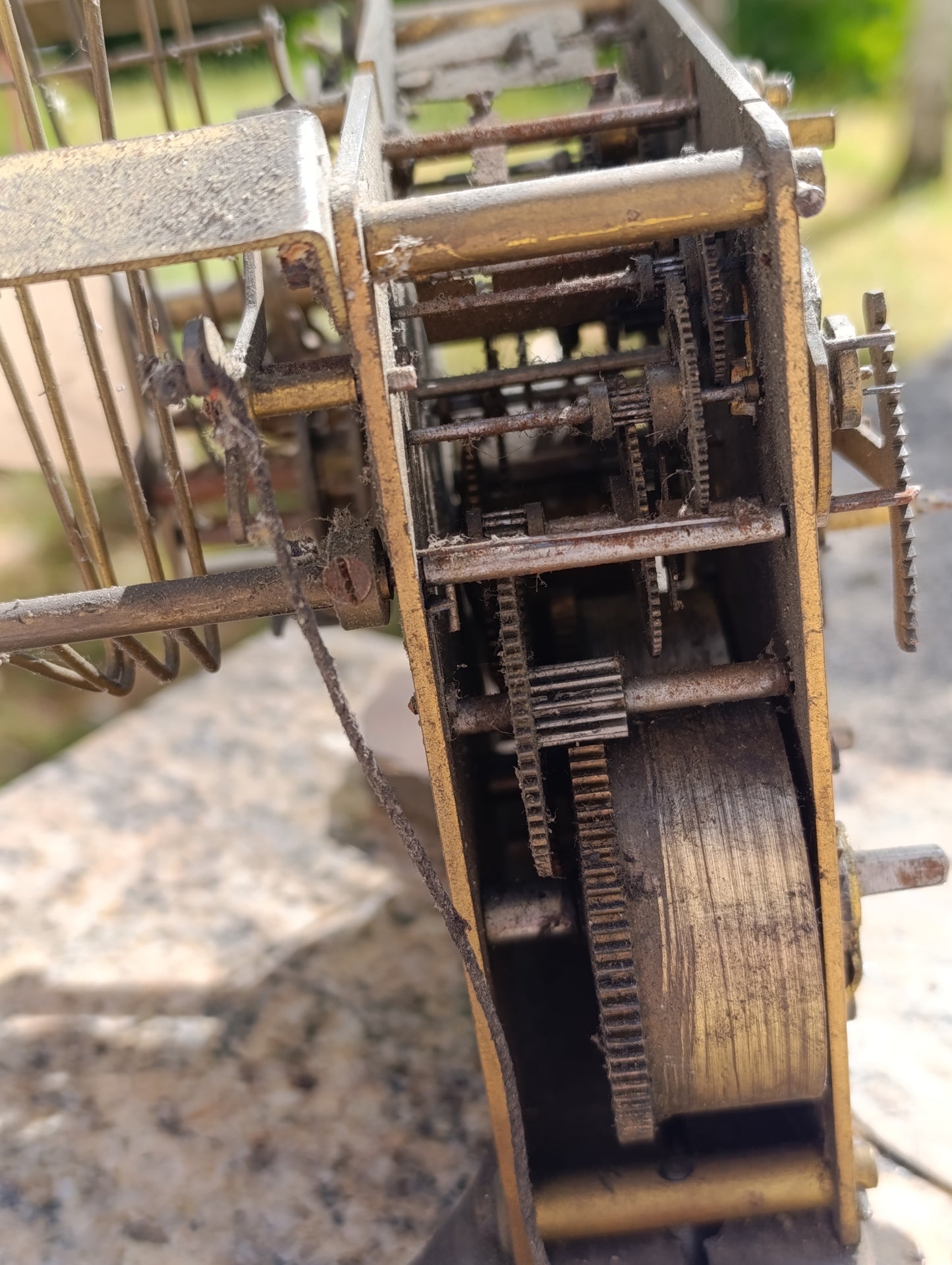 Mouvement ancien de carillon Enzle 3 trains – mécanisme d’horloge à restaurer – pièce détachée