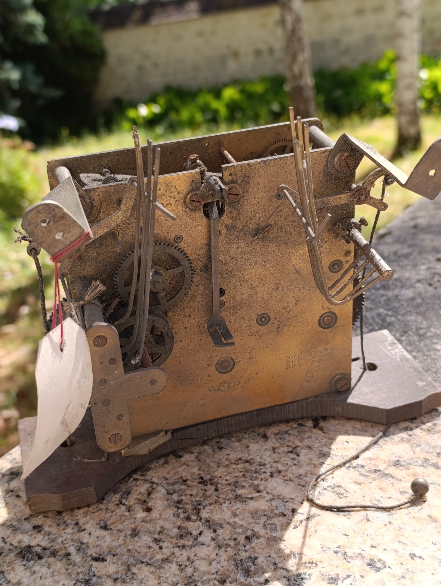 Mouvement ancien de carillon Enzle 3 trains – mécanisme d’horloge à restaurer – pièce détachée