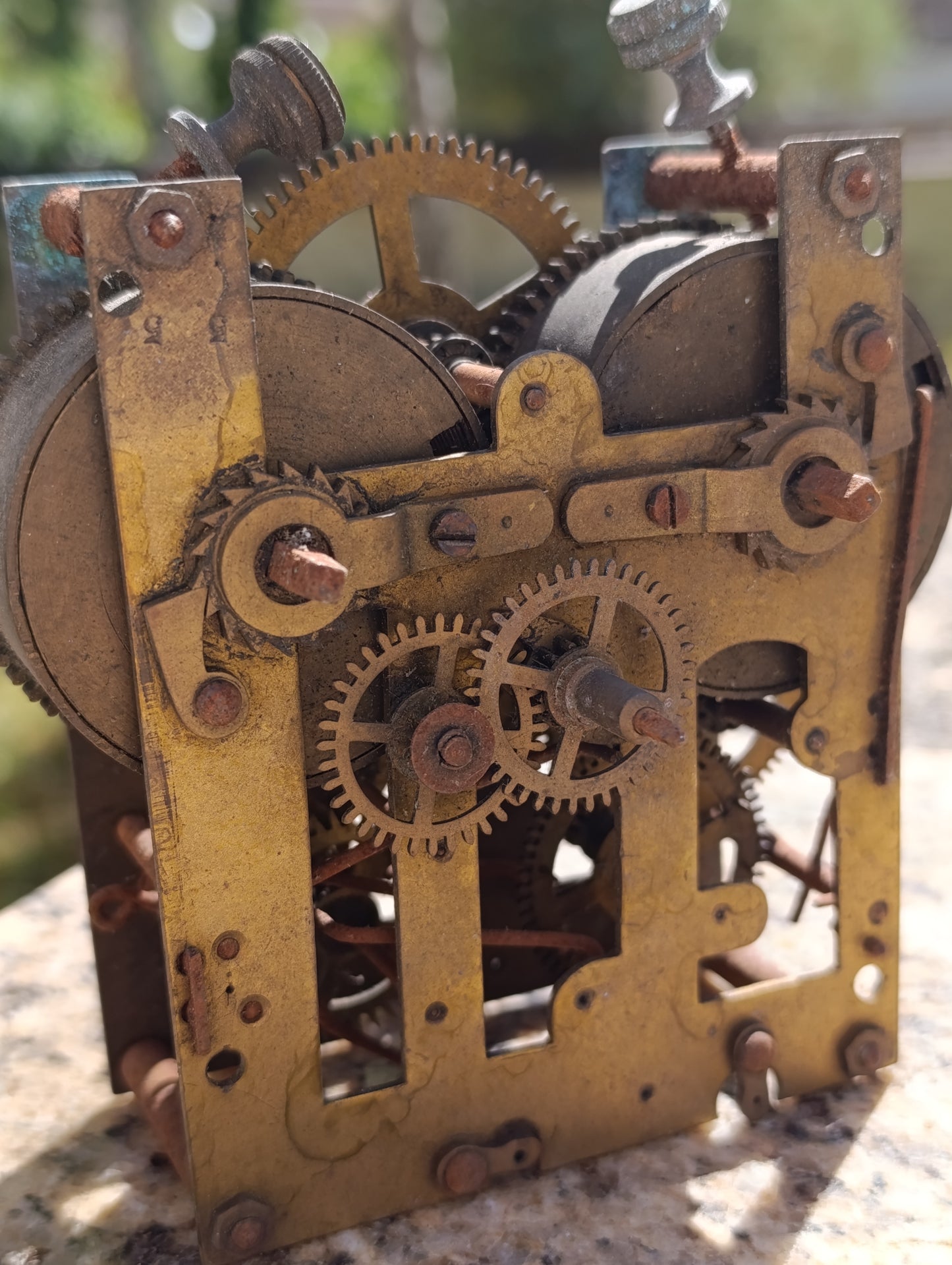 Mouvement d’horloge ancien D.R.P. 2 trains – pièce détachée – pour restauration