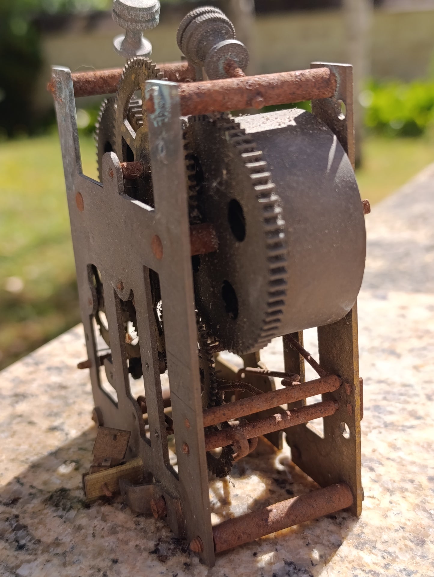 Mouvement d’horloge ancien D.R.P. 2 trains – pièce détachée – pour restauration