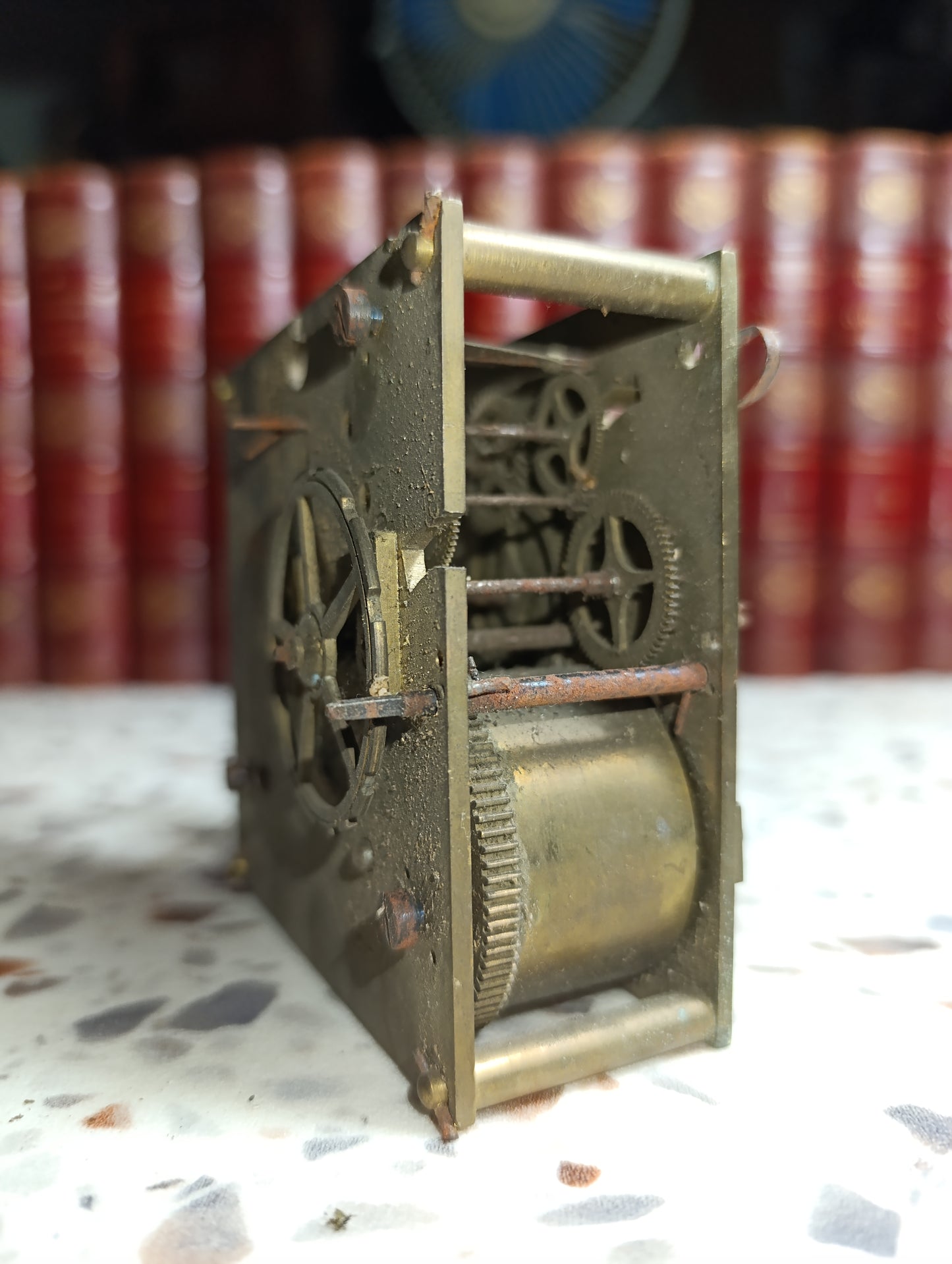 Mouvement d'horloge ancien Japy Frères à sonnerie 2 trains en laiton – Mécanisme de pendule – Hauteur 10,3 cm