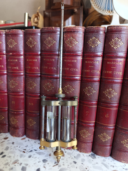 Balancier compensé ancien à mercure pour pendule régulateur de précision – Longueur 27,8 cm