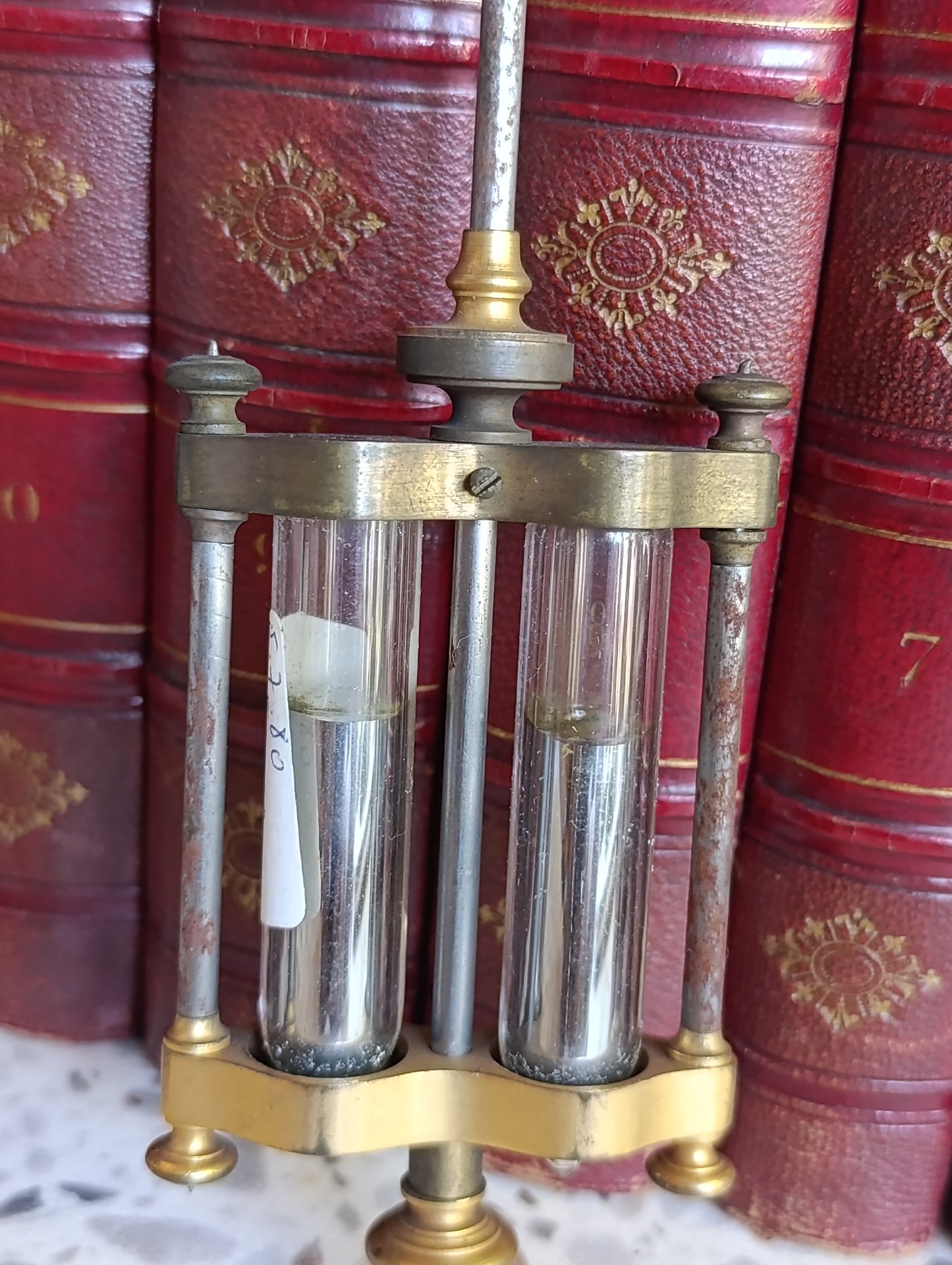 Balancier compensé ancien à mercure pour pendule régulateur de précision – Longueur 27,8 cm
