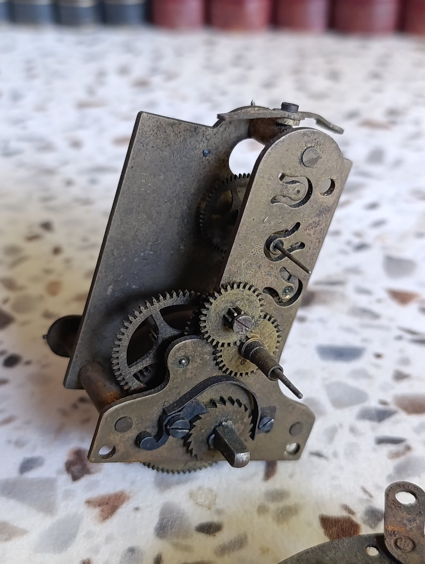 Lot de 5 mécanismes d’horlogerie anciens pour pendule et réveil – À restaurer ou pour pièces