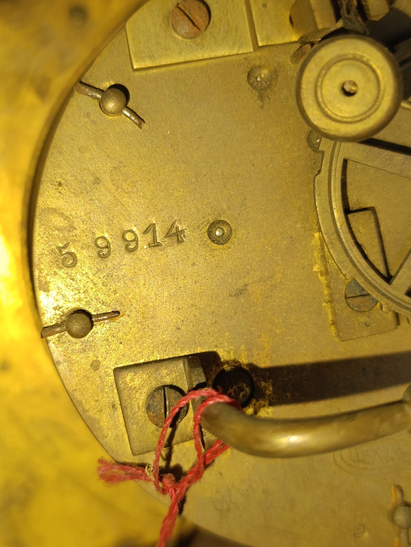 Mouvement de pendule Art Déco Dufour-Brassart Arras avec cadran d’origine